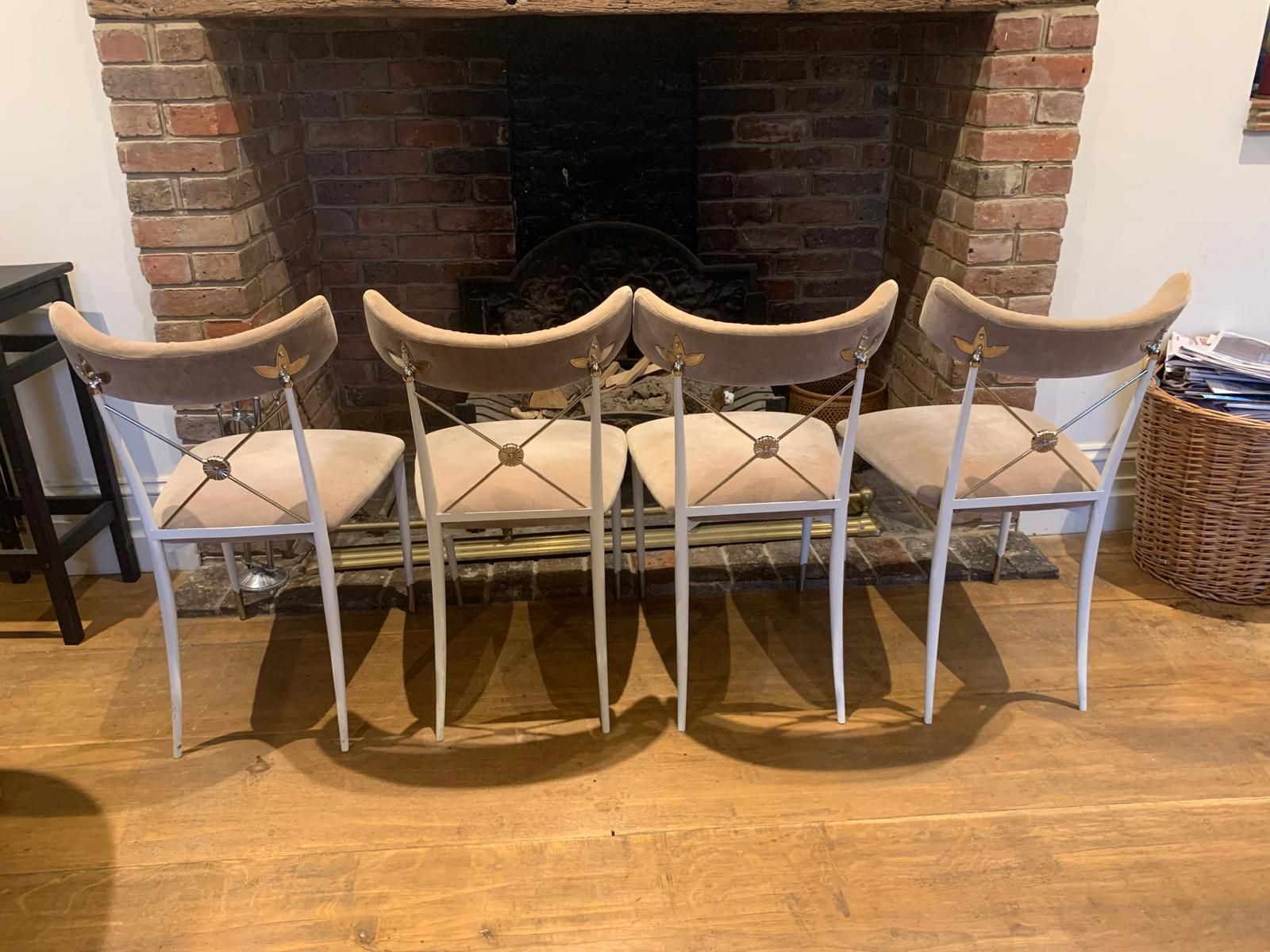 Jonathan Adler Rider Dining Chairs Set Of 4 Metal And Velvet photo furniture
