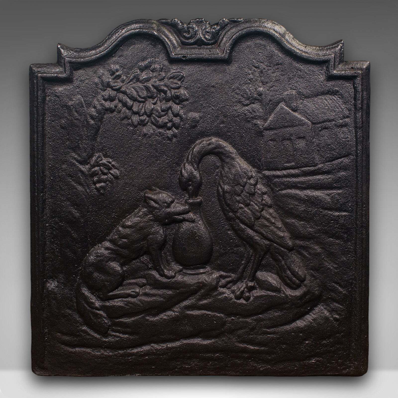 Antique Decorative Fire Back, English, Fireplace Reflector, Victorian, C.1890 photo furniture