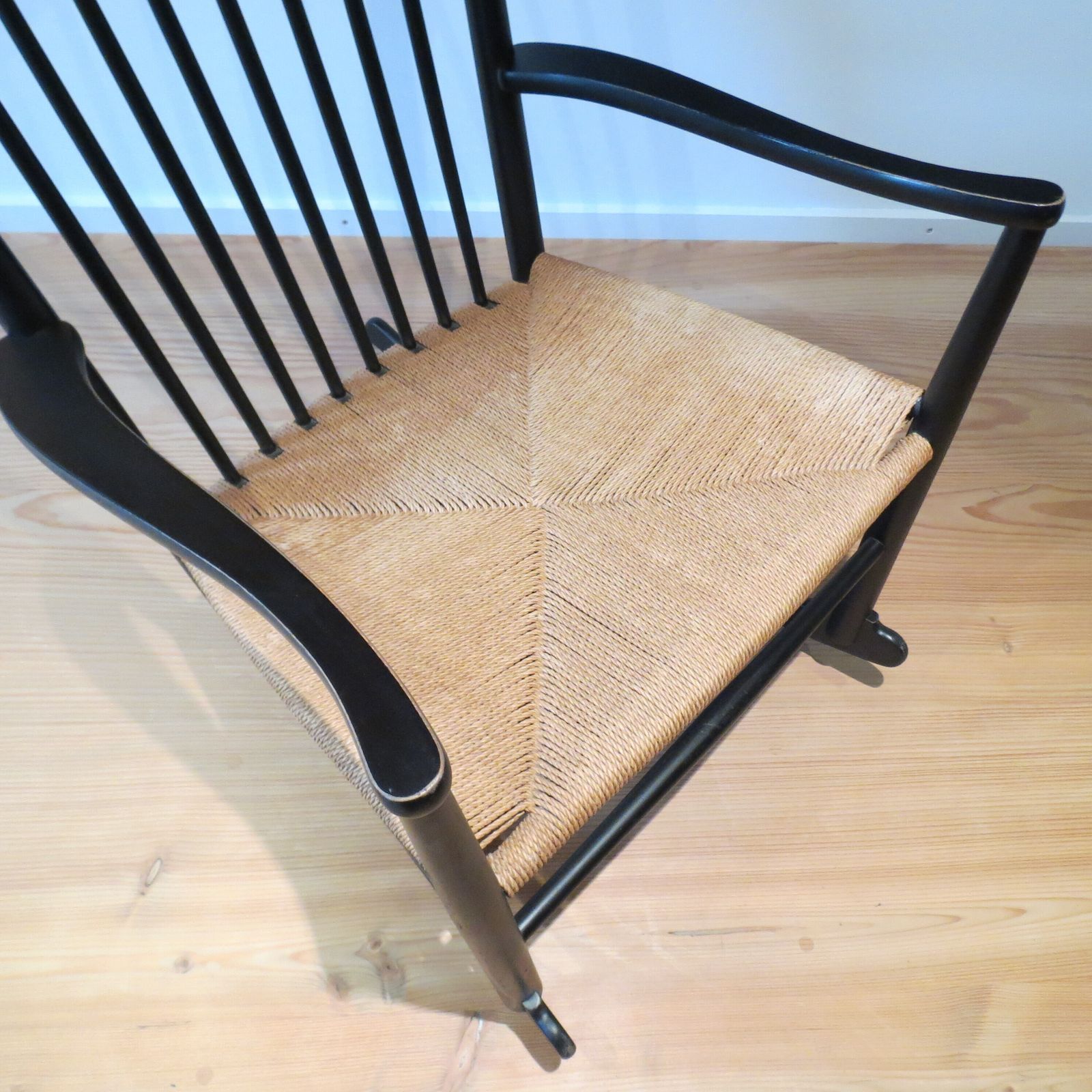 Original Vintage J16 Rocking Chair Hans J Wegner Fdb Mobler Danish 1963 photo vintage