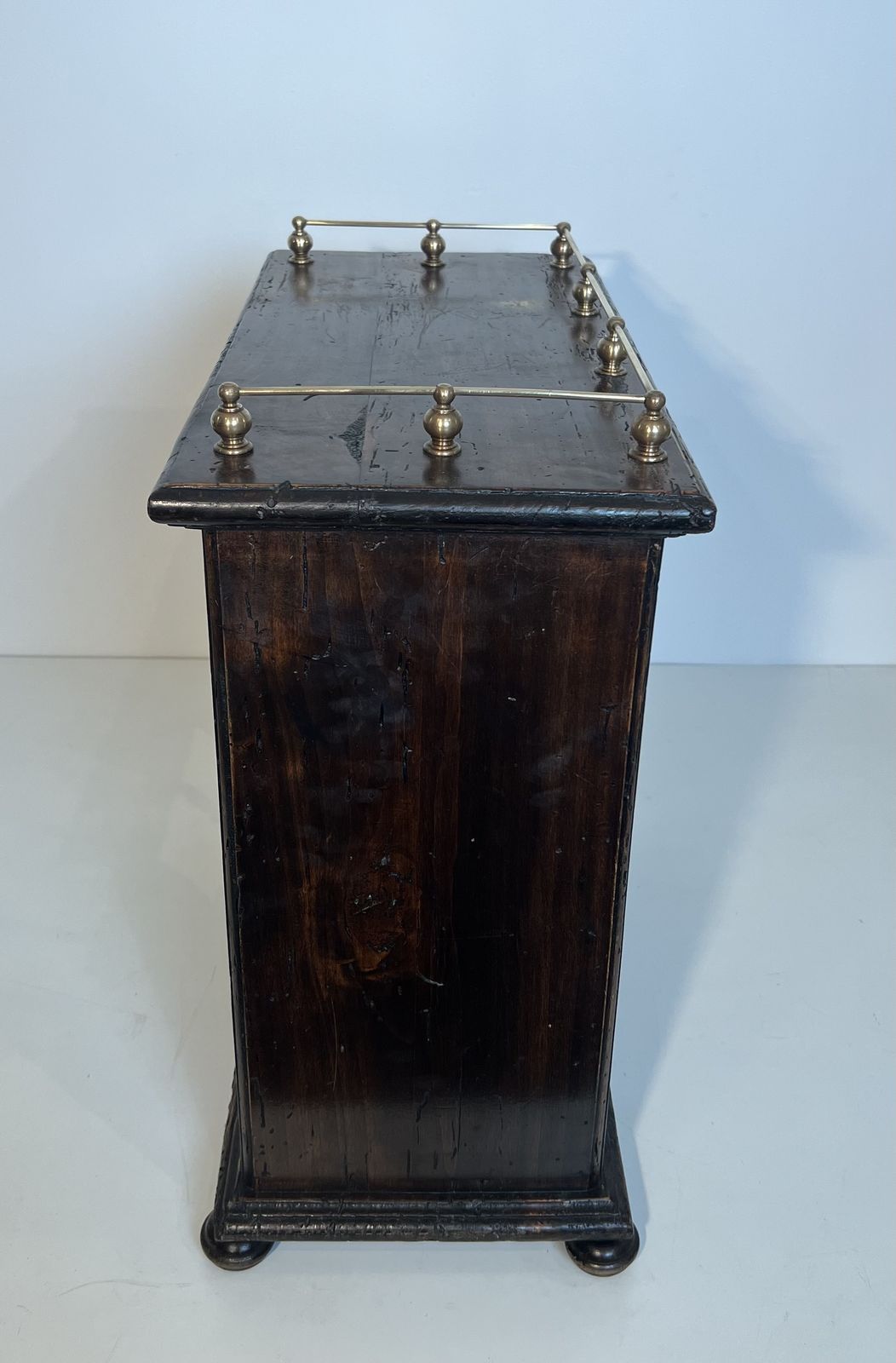 photo buy Wooden And Brass Bottle Holder