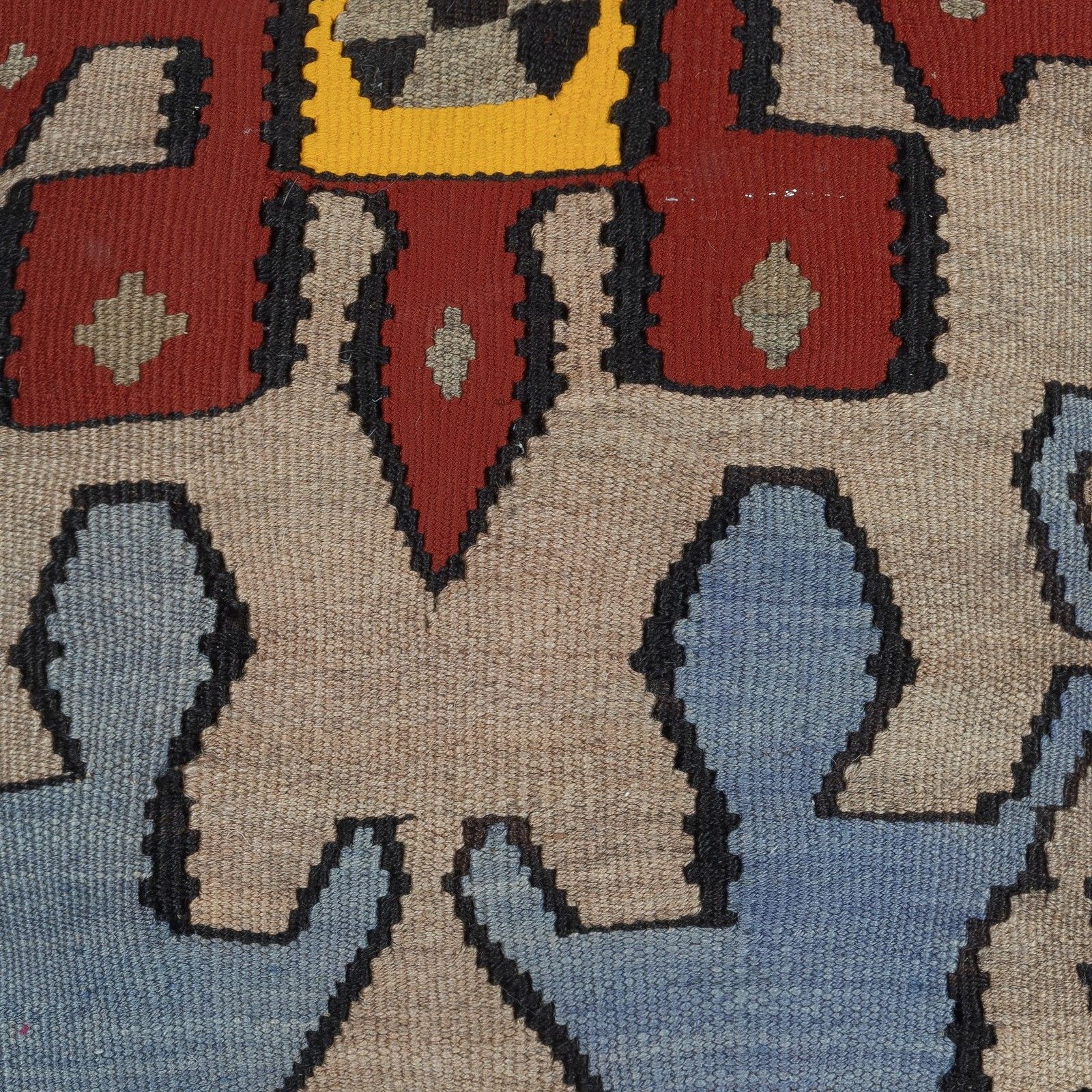 22"X22" Kilim Cushion Cover. Handwoven Turkish Accent Pillow. Wool Throw Pillow photo furniture
