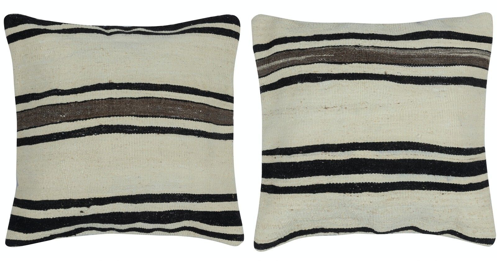 22"X22" Set Of 2 Vintage Cushion Covers. Flatweave Kilim Accent Pillows