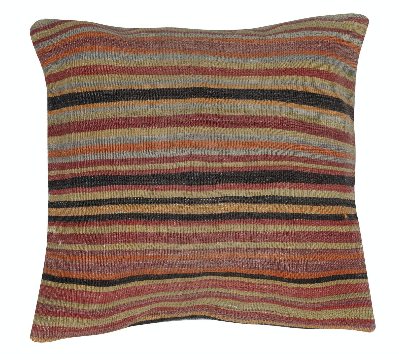 22"X22" Set Of 2 Striped Kilim Cushion Covers. Flatweave Wool Accent Pillows photo furniture