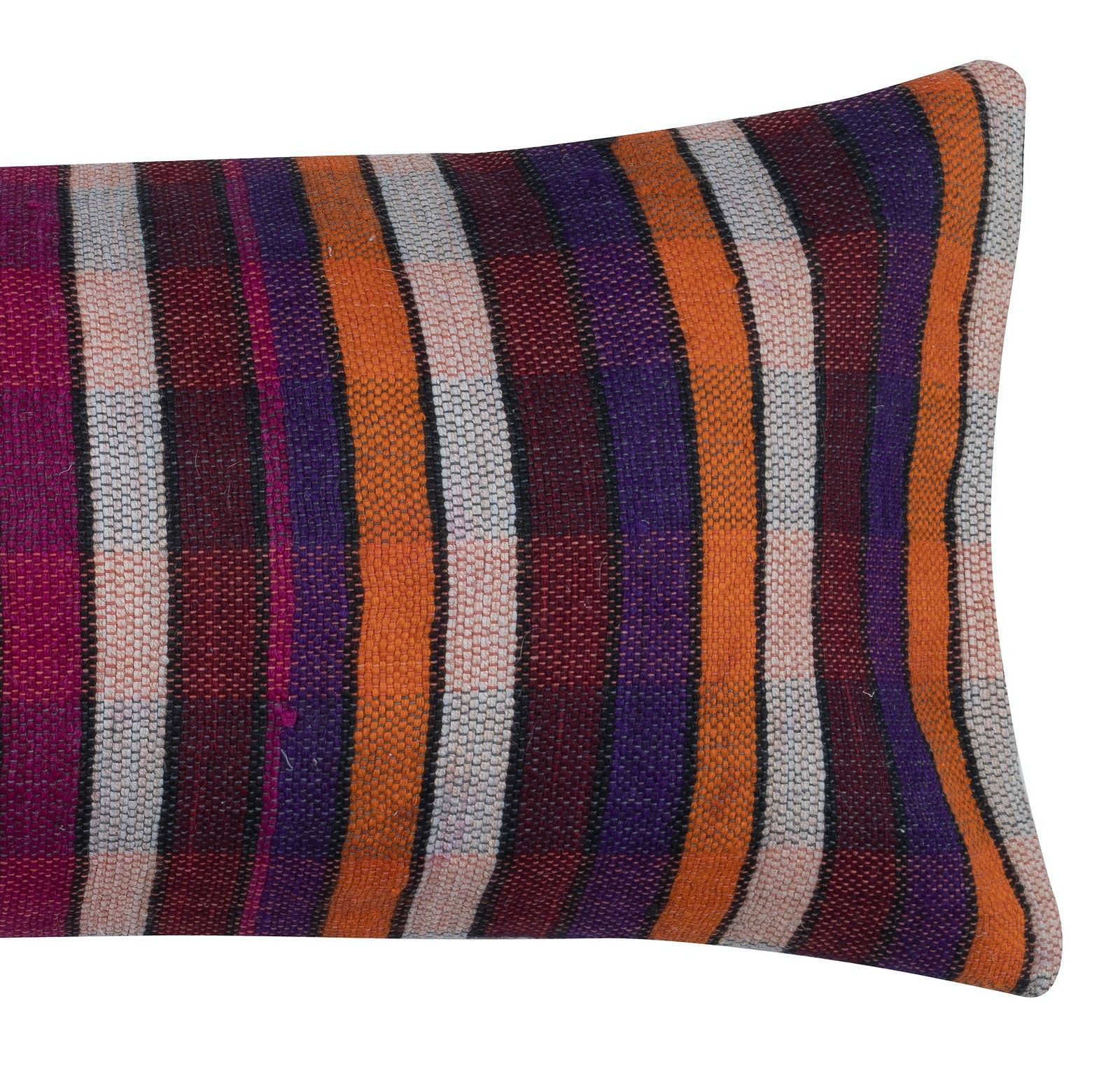 16"X36" Turkish Kilim Lumbar Pillow Cover. Handwoven Accent Pillow. Throw Pillow photo for sale