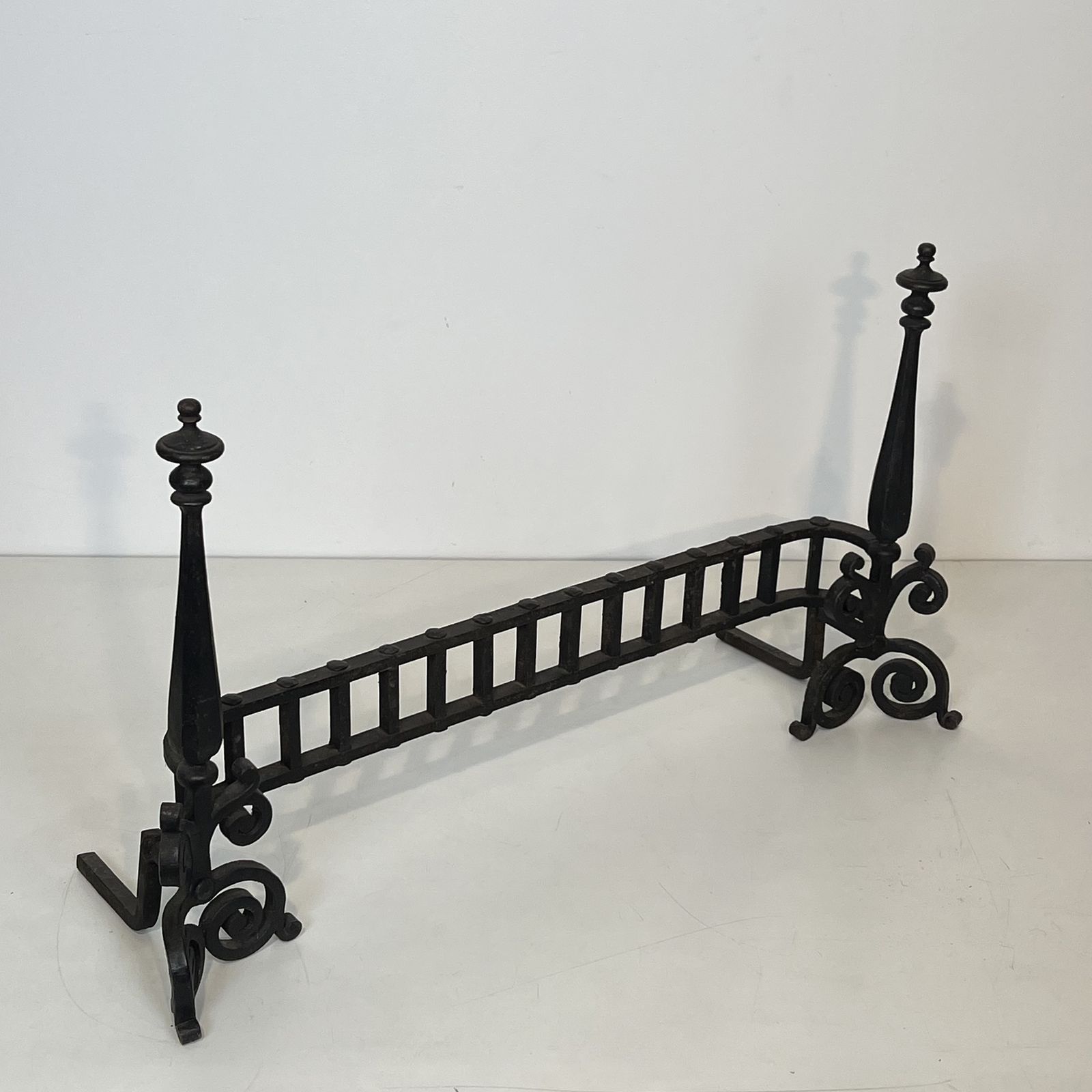 Wrought Iron Fire Dog Bar, 1900s photo Home Fixtures