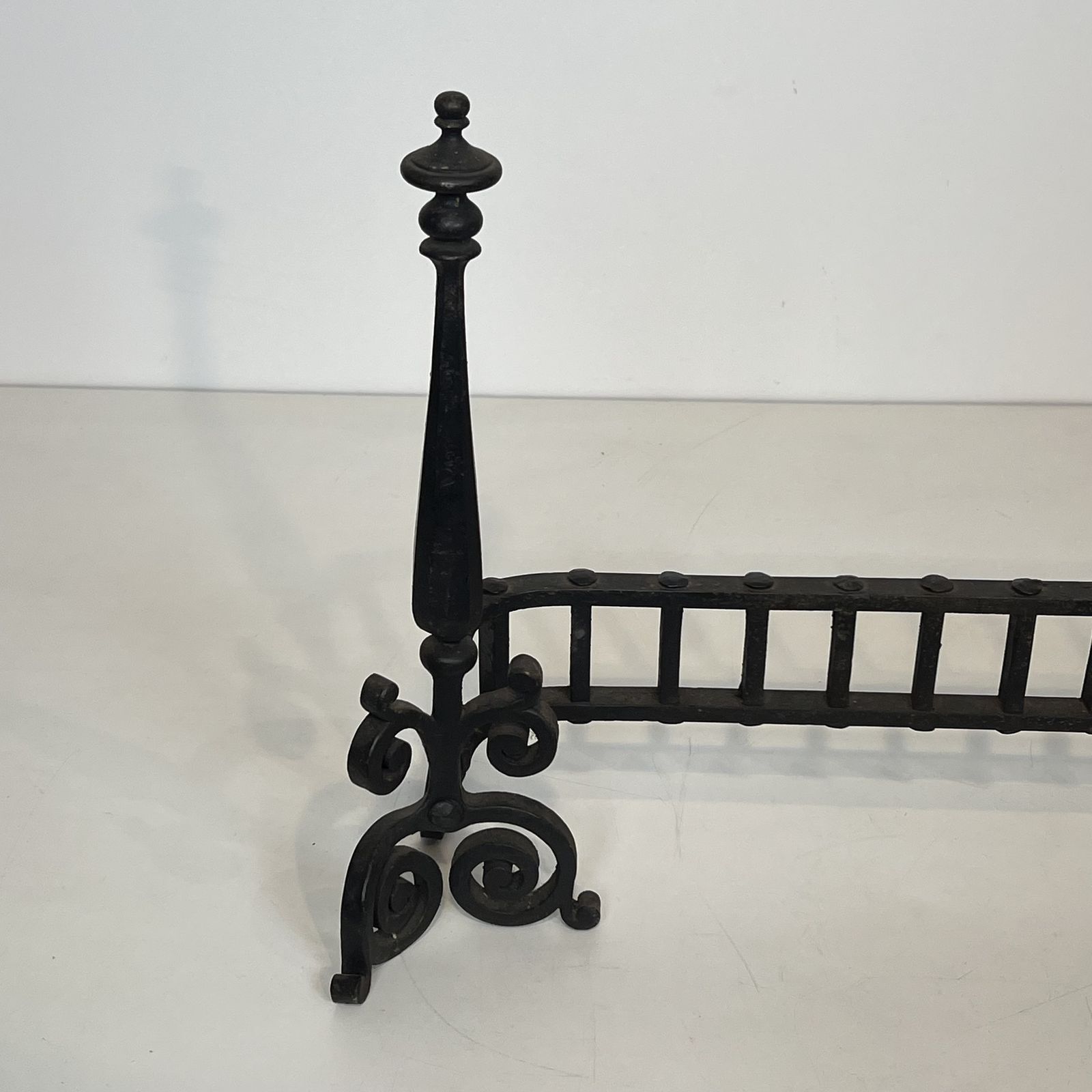 Wrought Iron Fire Dog Bar, 1900s photo vinterior