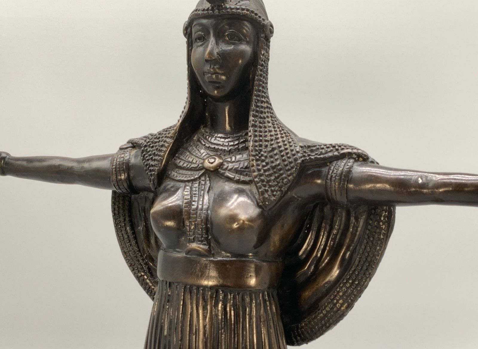 photo furniture Bronze Candelabra Statue Candle Holder Sculpture Egyptian Revival Tall