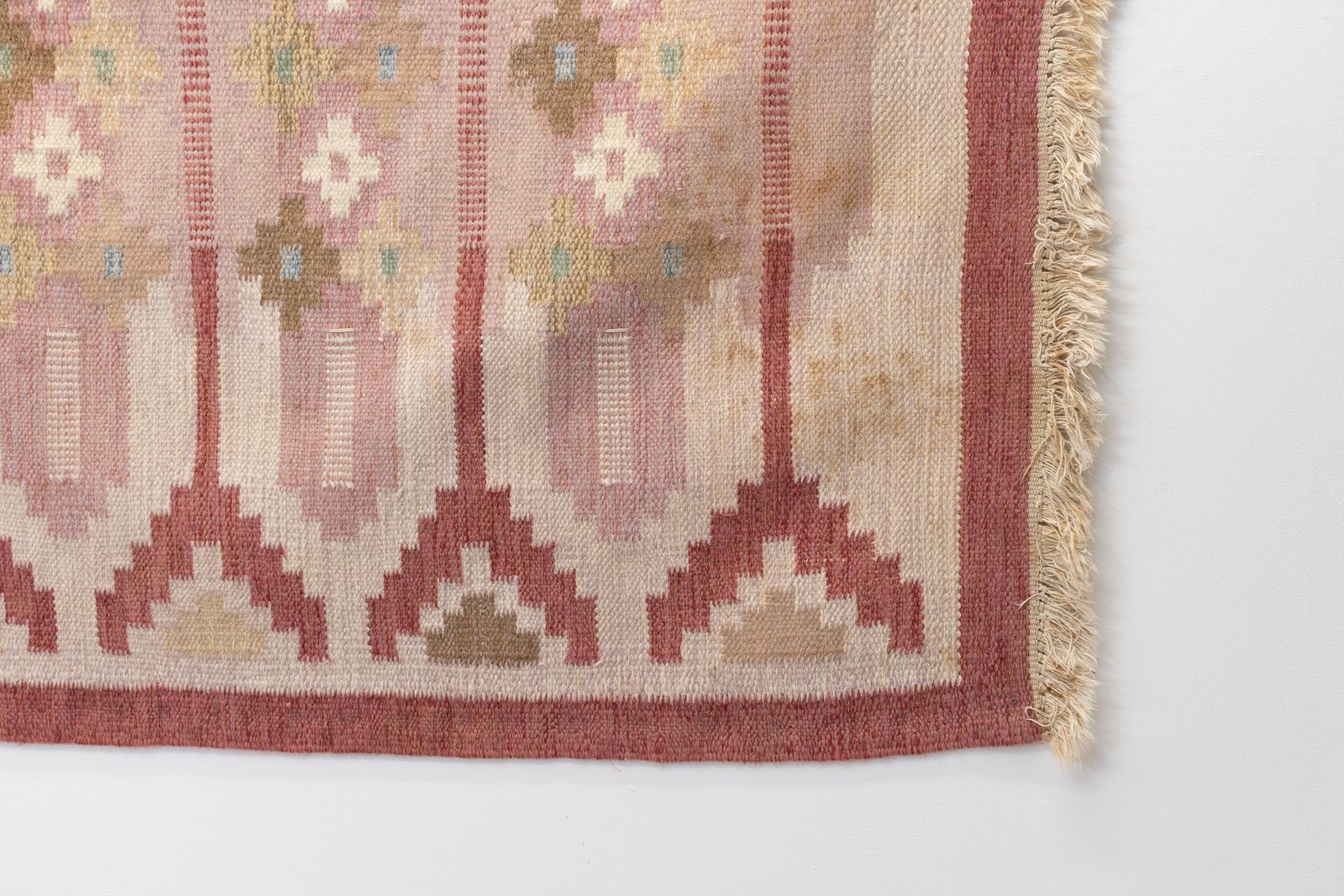 Swedish Kilim In Tones Of Red photo Textiles