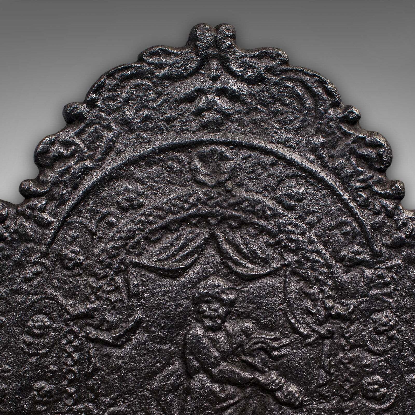 Antique Fire Back, English, Fireplace Reflector, Neoclassical Revival, Victorian photo vinterior