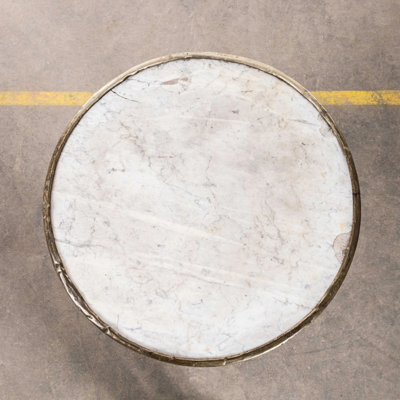 1890’s Rare French Bobbin Base Marble Bistro Table photo furniture