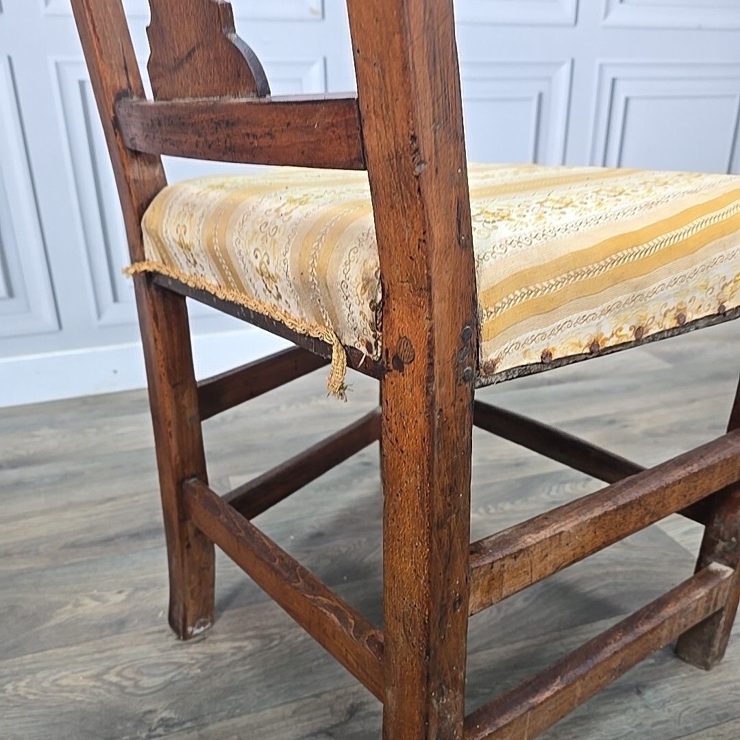 photo vinterior Antique Dining Chair Upholstered Bedroom Hall Seat Vintage Decorative Shape