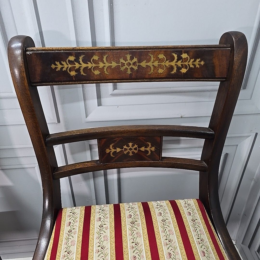 photo for sale Set Of 4 Dining Chairs Antique Regency Style Sabre  Solid Wooden Rosewood ?