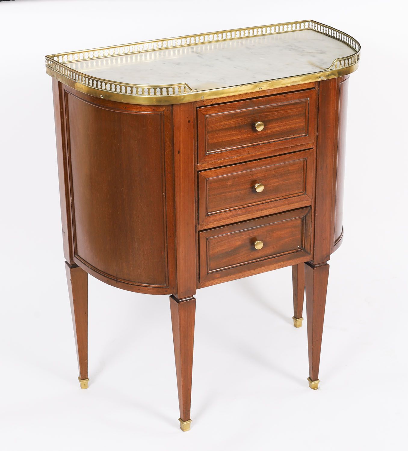 Antique Pair French Louis XVI Revival Bedside Chests 19th C photo buy