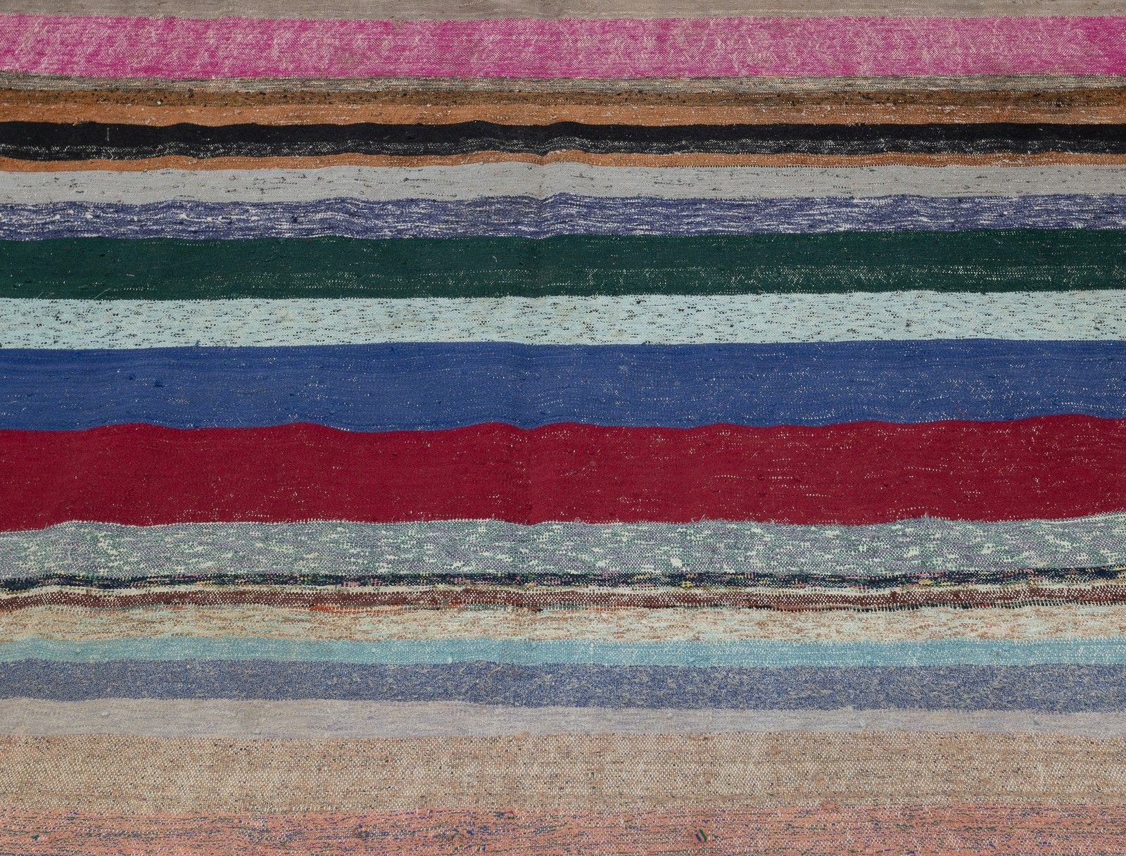 6.3x9 Ft Adjustable Vintage Kilim Carpet, Handwoven Turkish Cotton Rag Rug photo Textiles