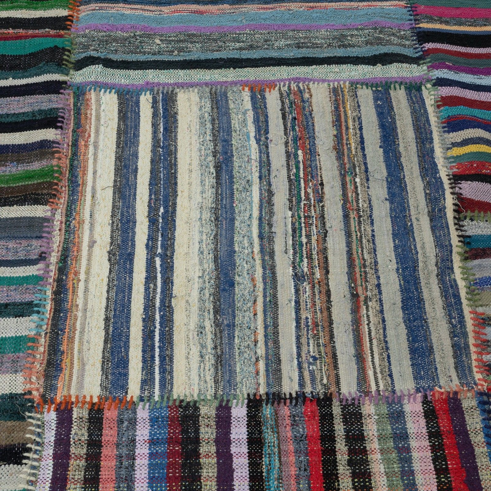 8.6x13.3 Ft Adjustable Turkish Kilim, Handmade Cotton Rag Rug, Flat Weave Carpet photo 1696.0