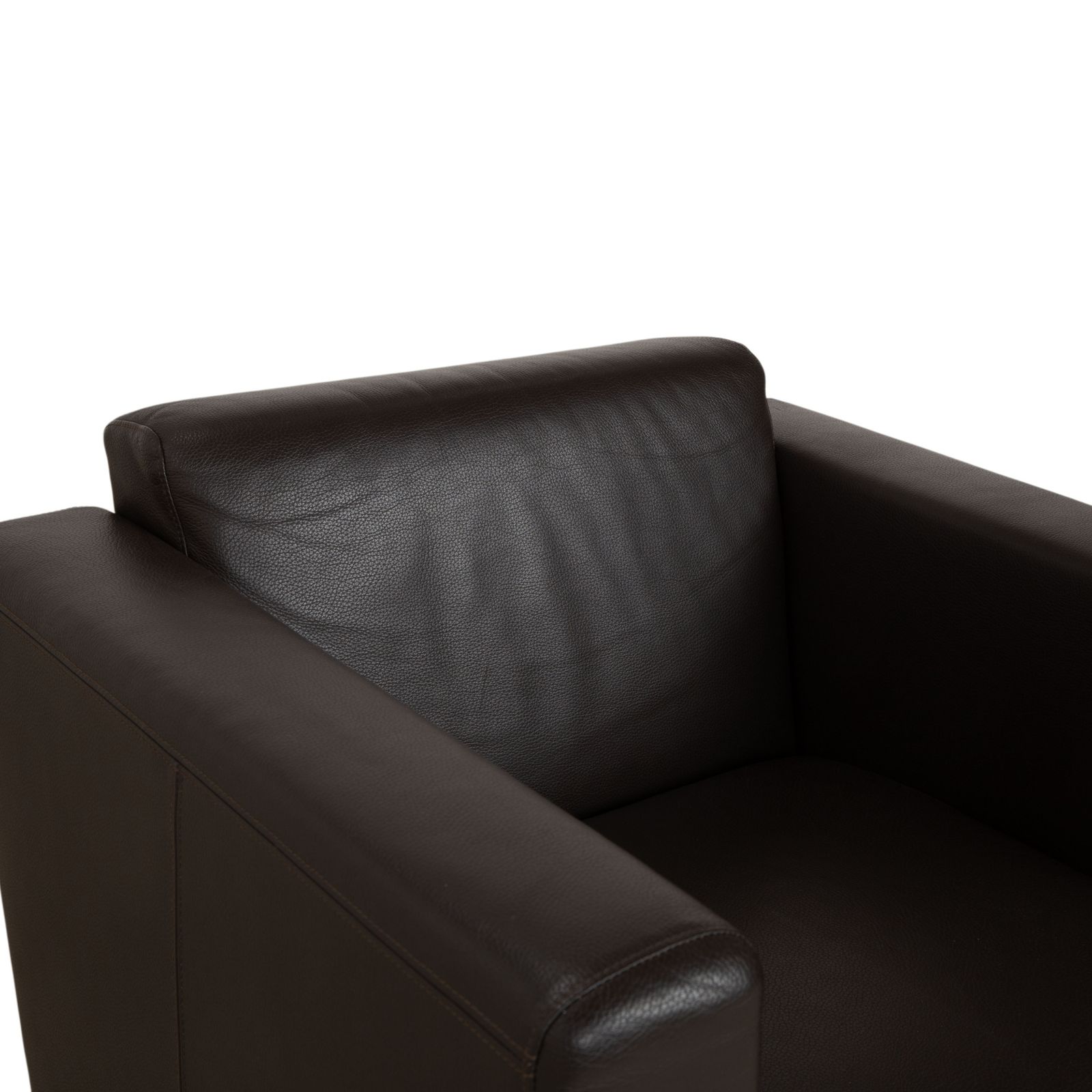Fauteuil Brühl Serge en cuir, marron photo Mobilier