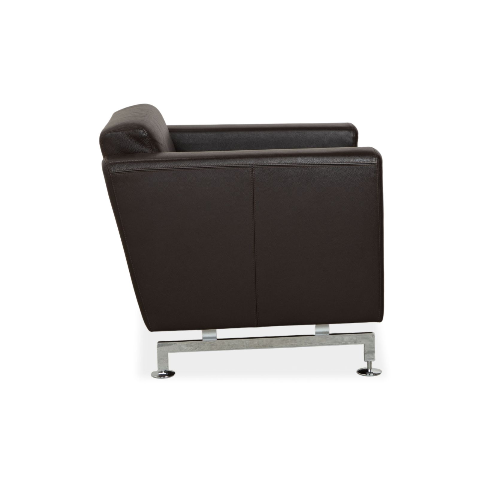 photo furniture Fauteuil Brühl Serge en cuir, marron