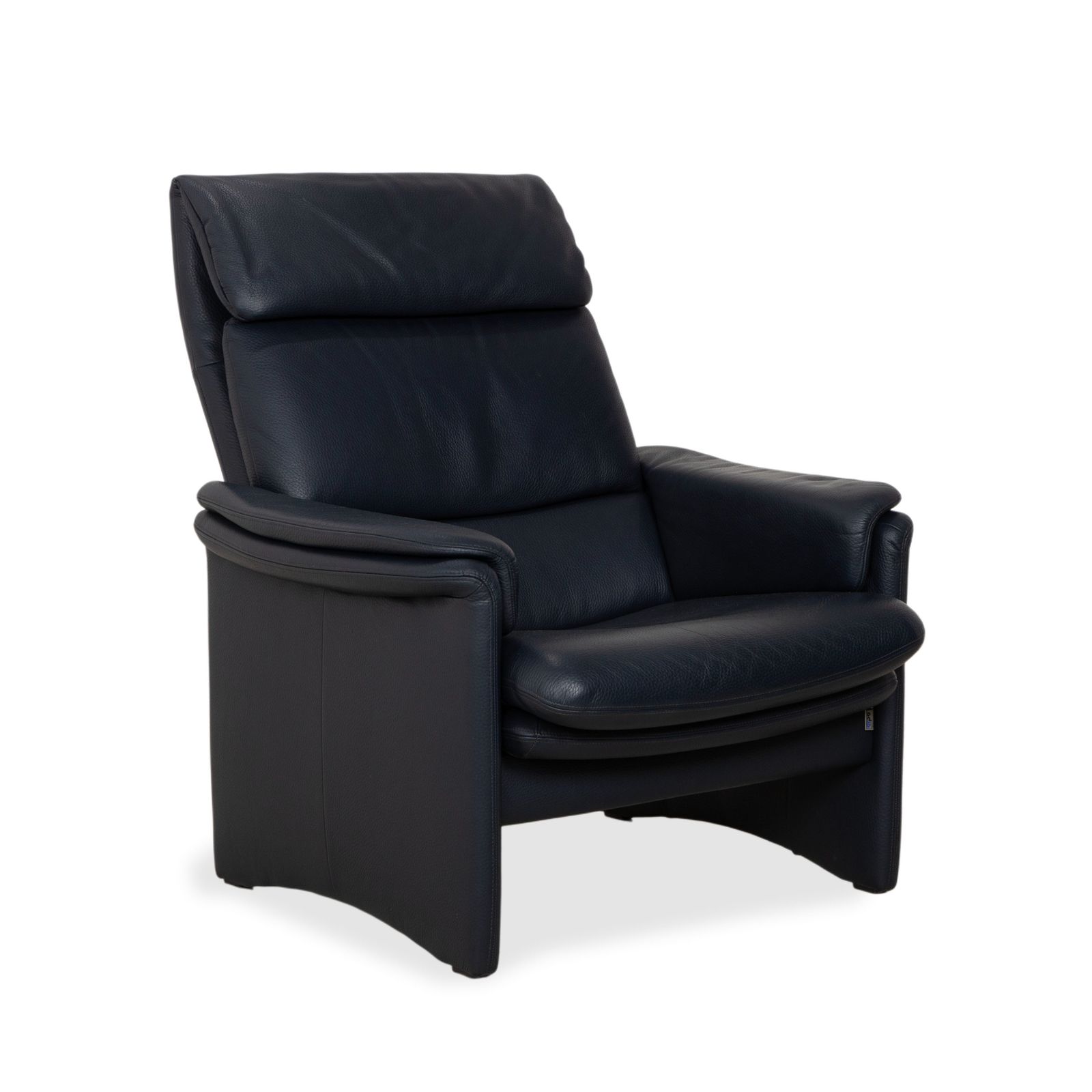 Fauteuil en cuir Erpo City bleu foncé marine, fonction manuelle
