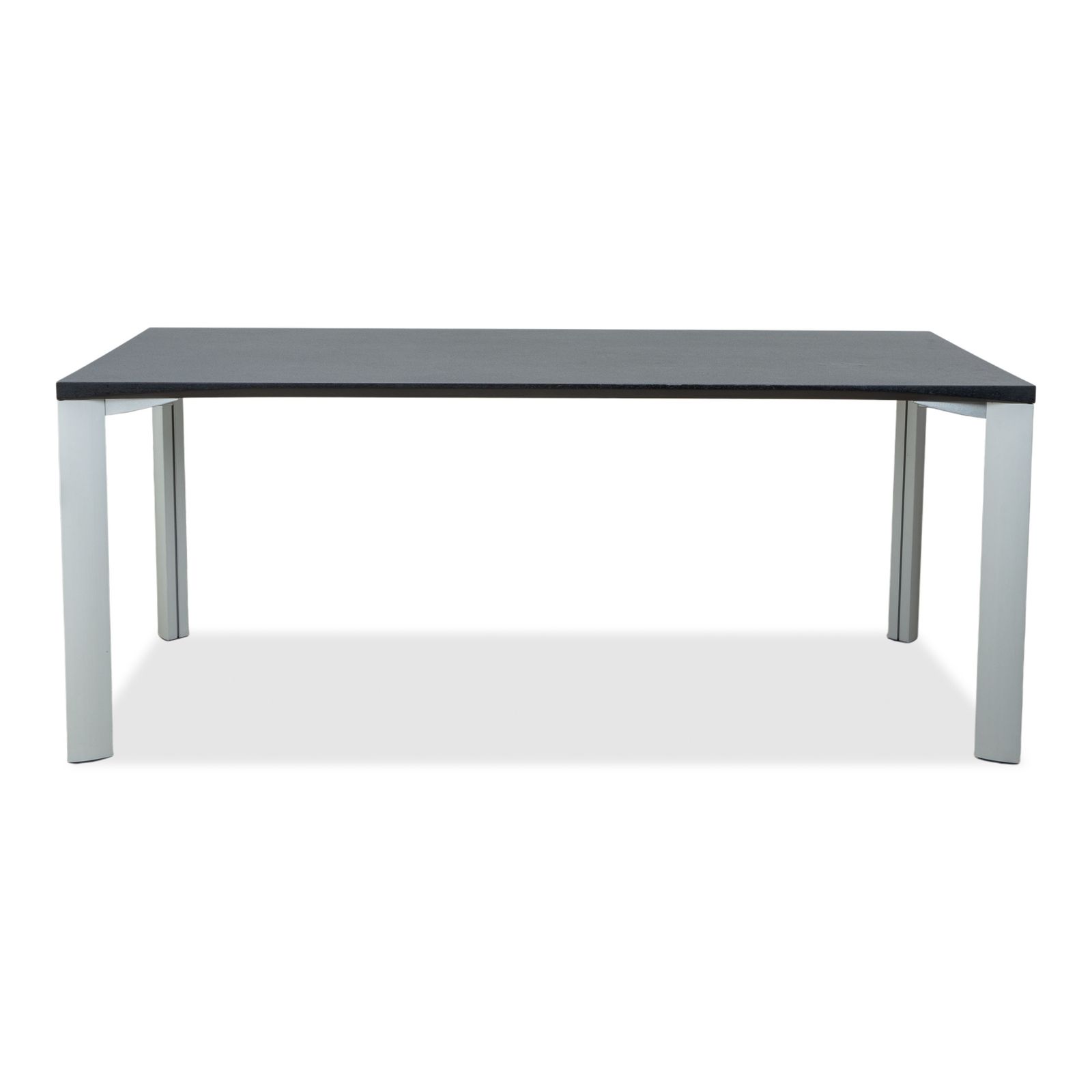 photo furniture Table à manger Rosenthal, gris foncé, pieds argentés, 180 x 90 cm