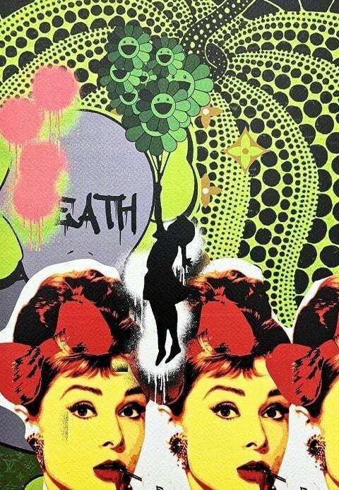Death Nyc   Audrey Hepburn With Kusama Pumpkin   Limited Edition With Certificate photo furniture