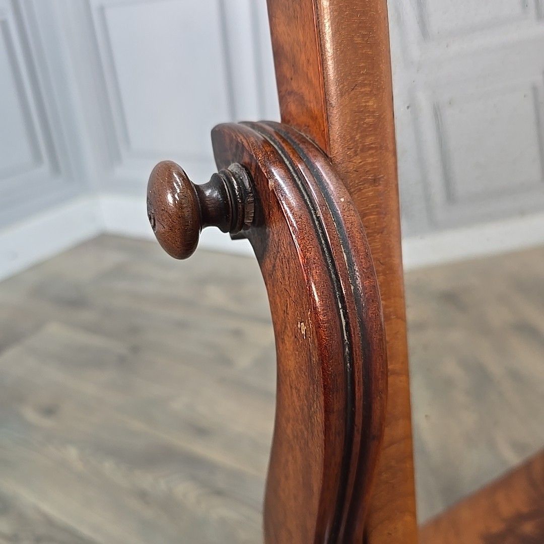 Home Decor Antique Dressing Table Mirror & Drawers Victorian Flame Mahogany Bedroom Loo photo