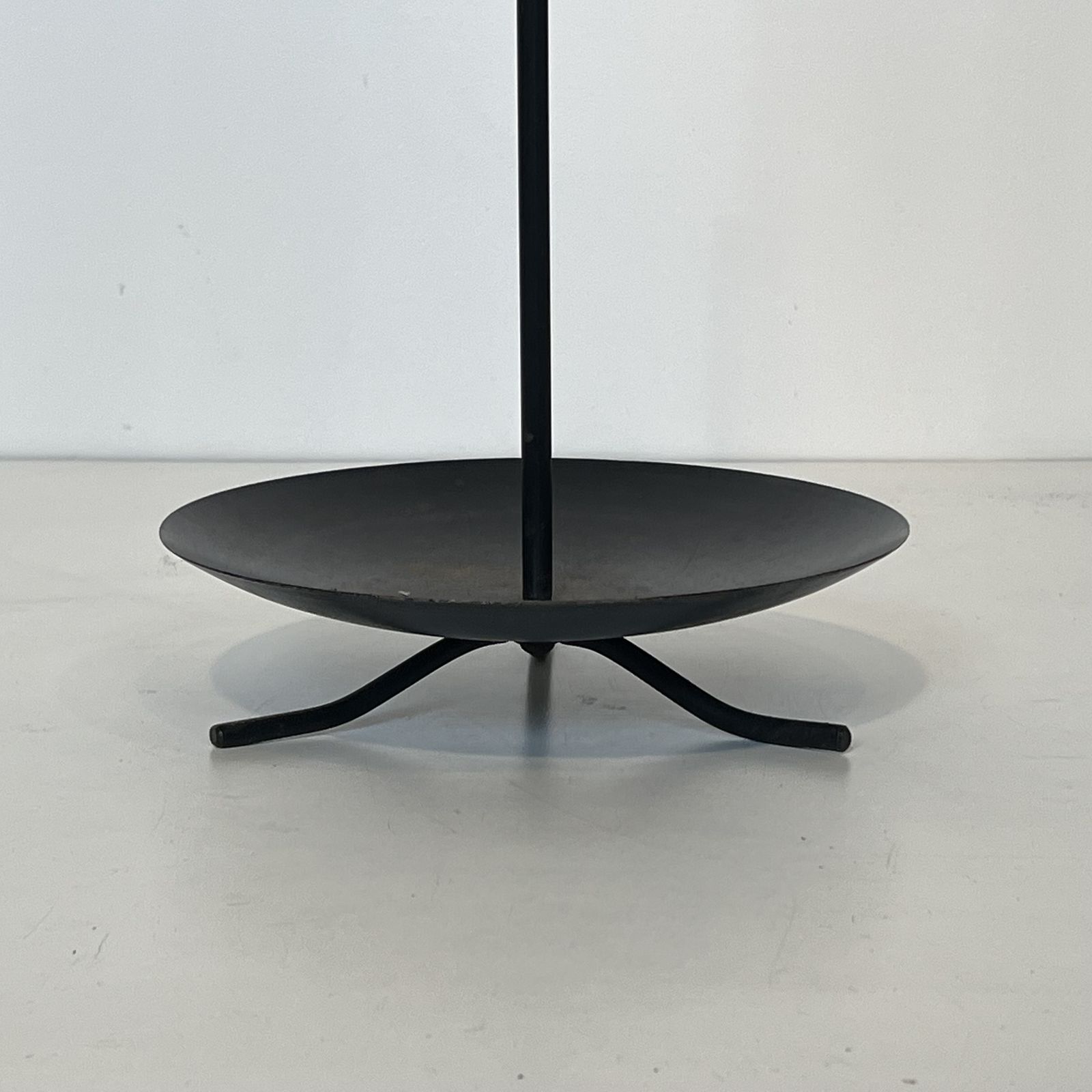 photo vinterior Fire Set, Designer Style, In Black Lacquered Metal And Brass