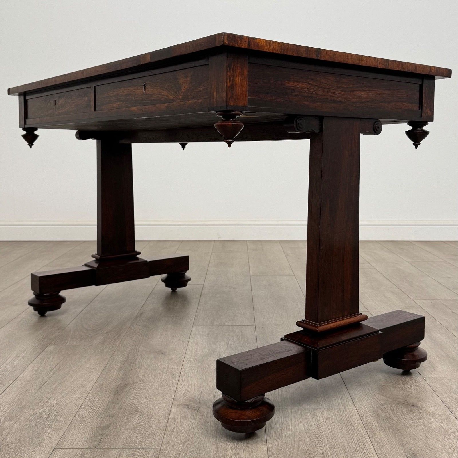 Antique 19th Century Freestanding Rosewood Writing Table photo vinterior
