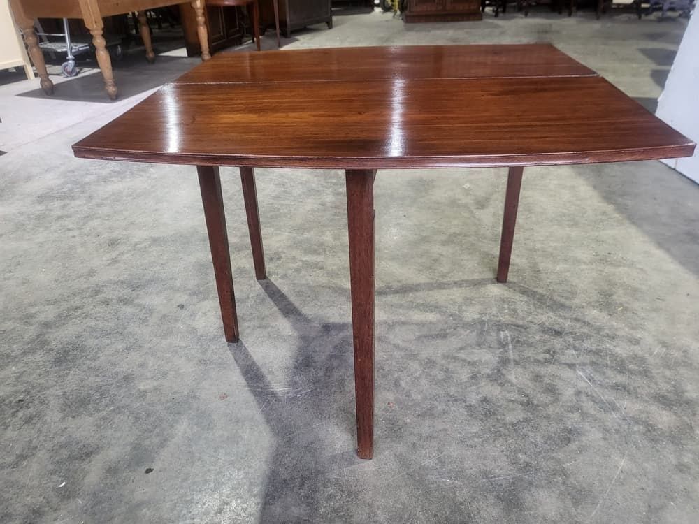 Antique Edwardian Small Fold Over Occasional Dining Work Table Desk Seat 4 photo furniture