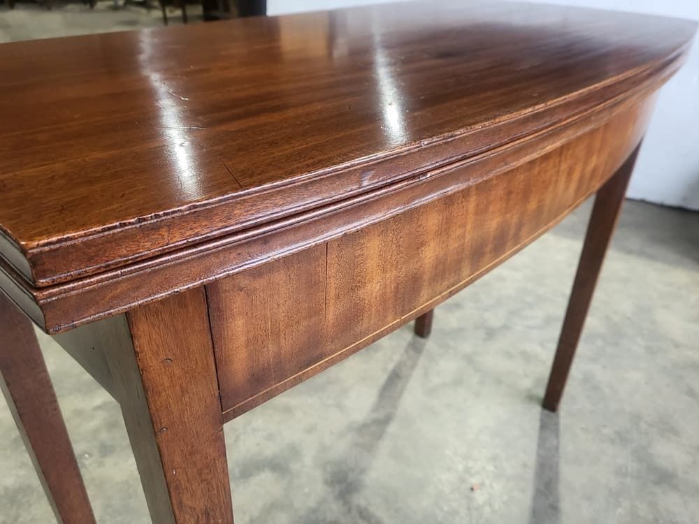 Antique Edwardian Small Fold Over Occasional Dining Work Table Desk Seat 4 photo 275.0