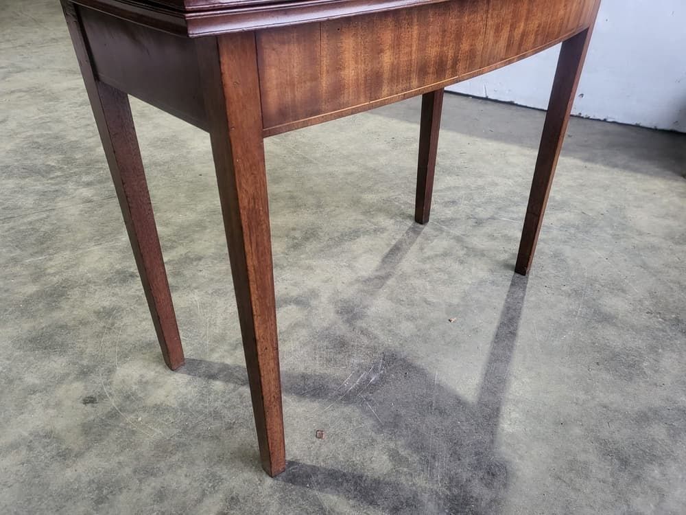 photo for sale Antique Edwardian Small Fold Over Occasional Dining Work Table Desk Seat 4