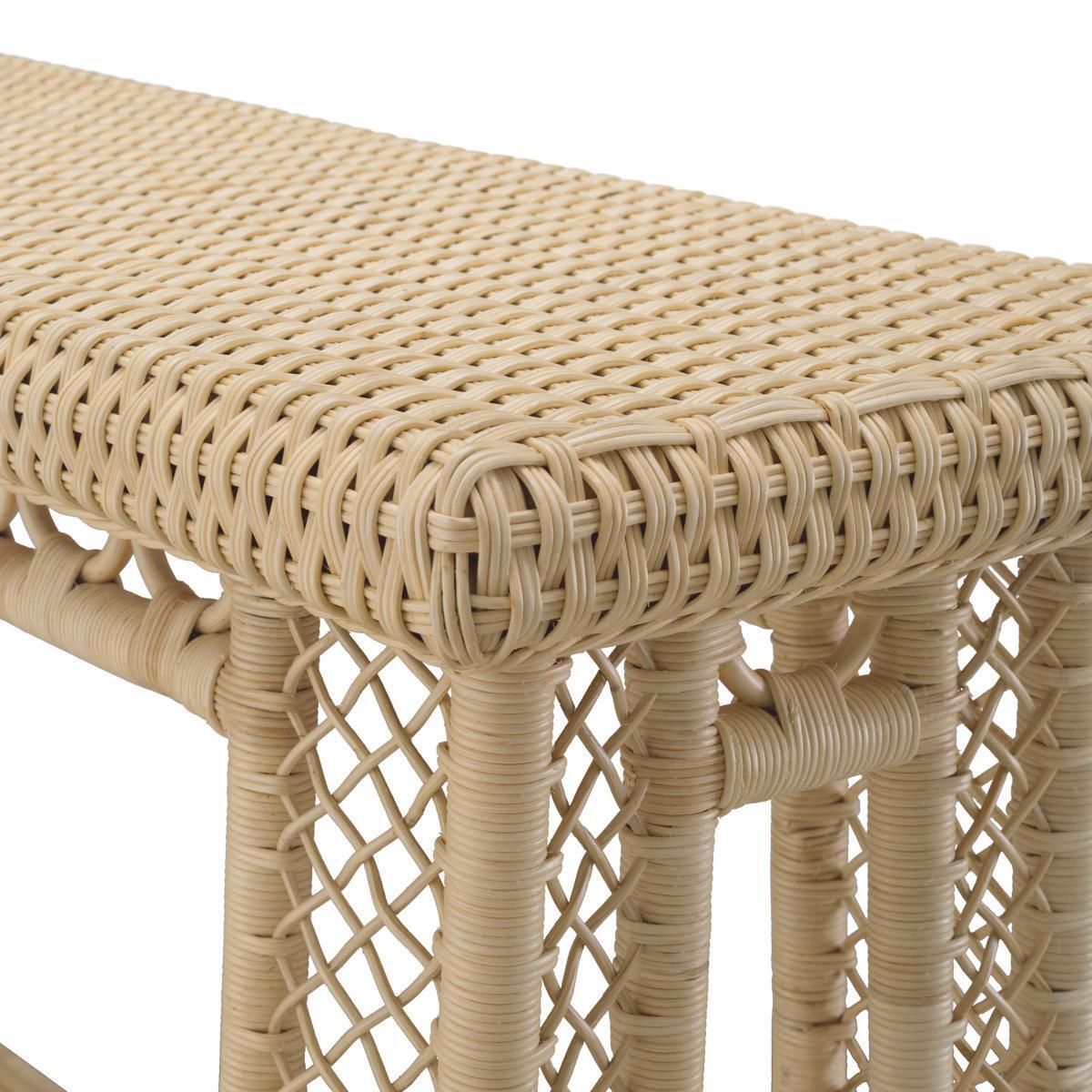 Natural Rattan Console Table With Organic Design photo for sale