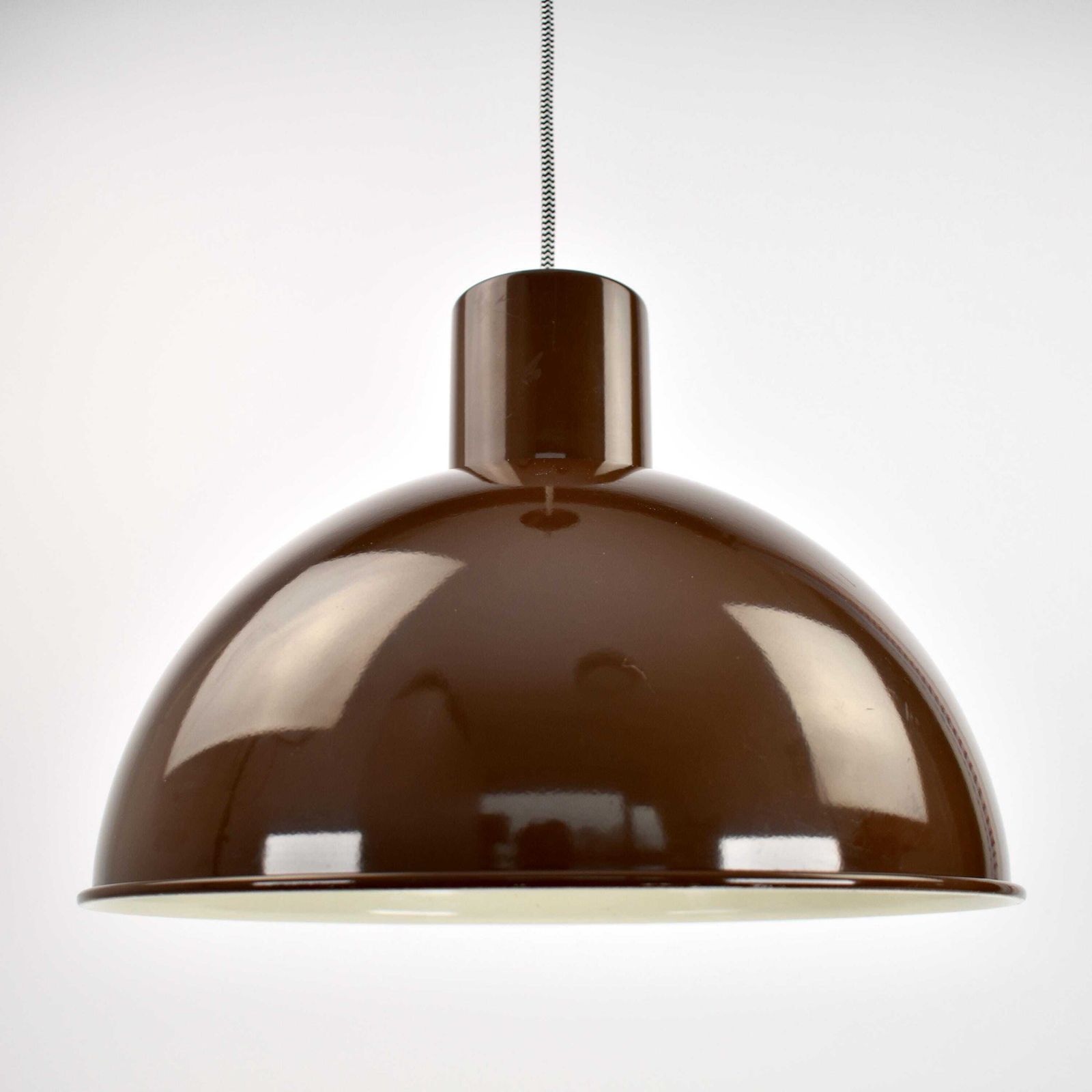 Midi Bunker Fog & Mørup Hanglamp Mid Century Modern Jo Hammerborg | Chocoladebruin Plafondlamp Vintage Jaren 70 Retro Deens Scandinavisch photo Verlichting