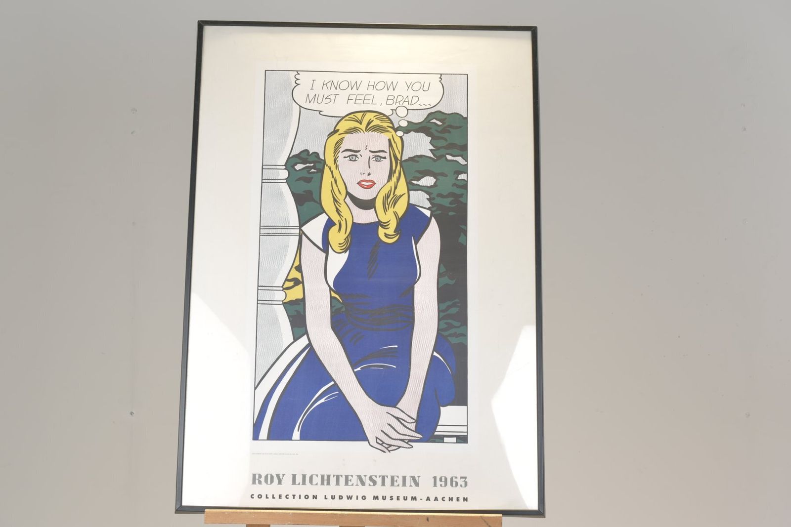 Roy Lichtenstein, I Know How You Must Feel Brad, 1963, Paper, Framed photo furniture
