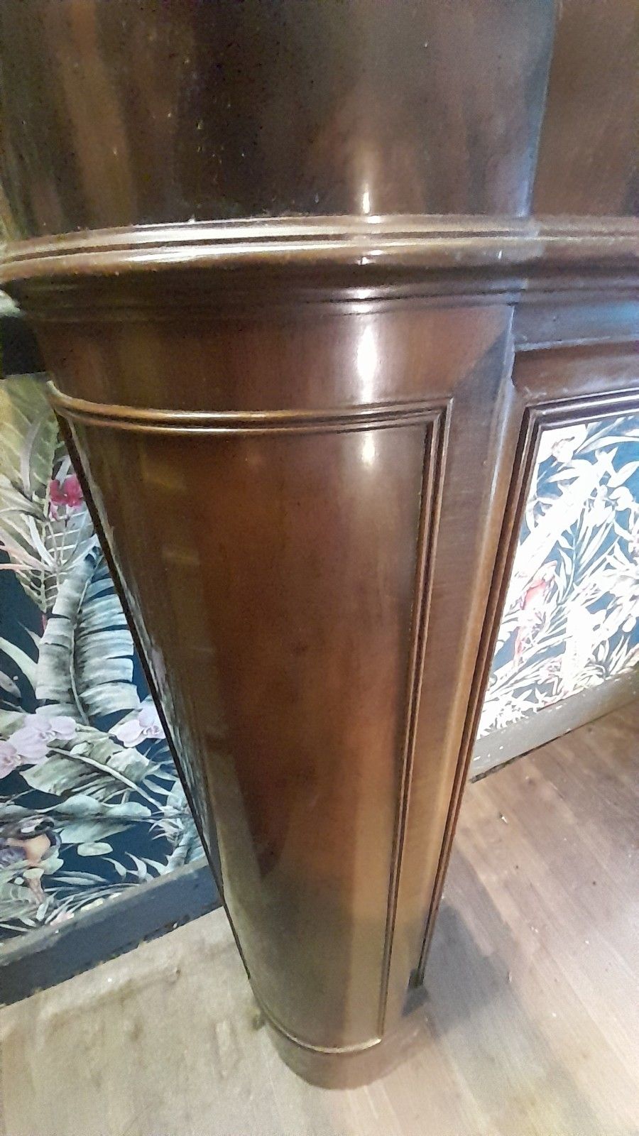 photo furniture Large Art Deco Mantlepiece Solid Carved Mahogany And Walnut,  Excellent Conditi