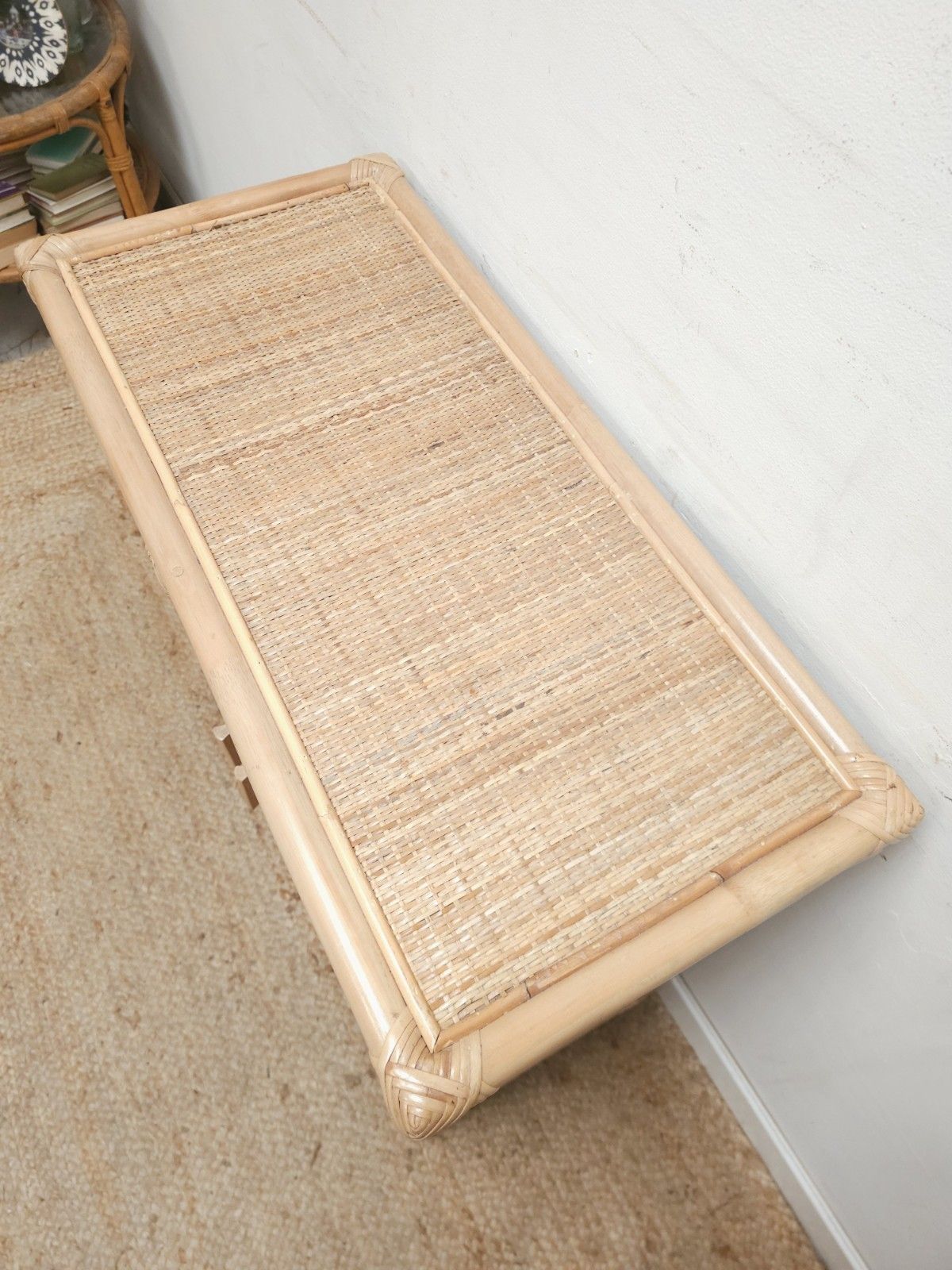 photo furniture Retro Style Bamboo Cupboard Wicker Cabinet Rattan Vgc Delivery