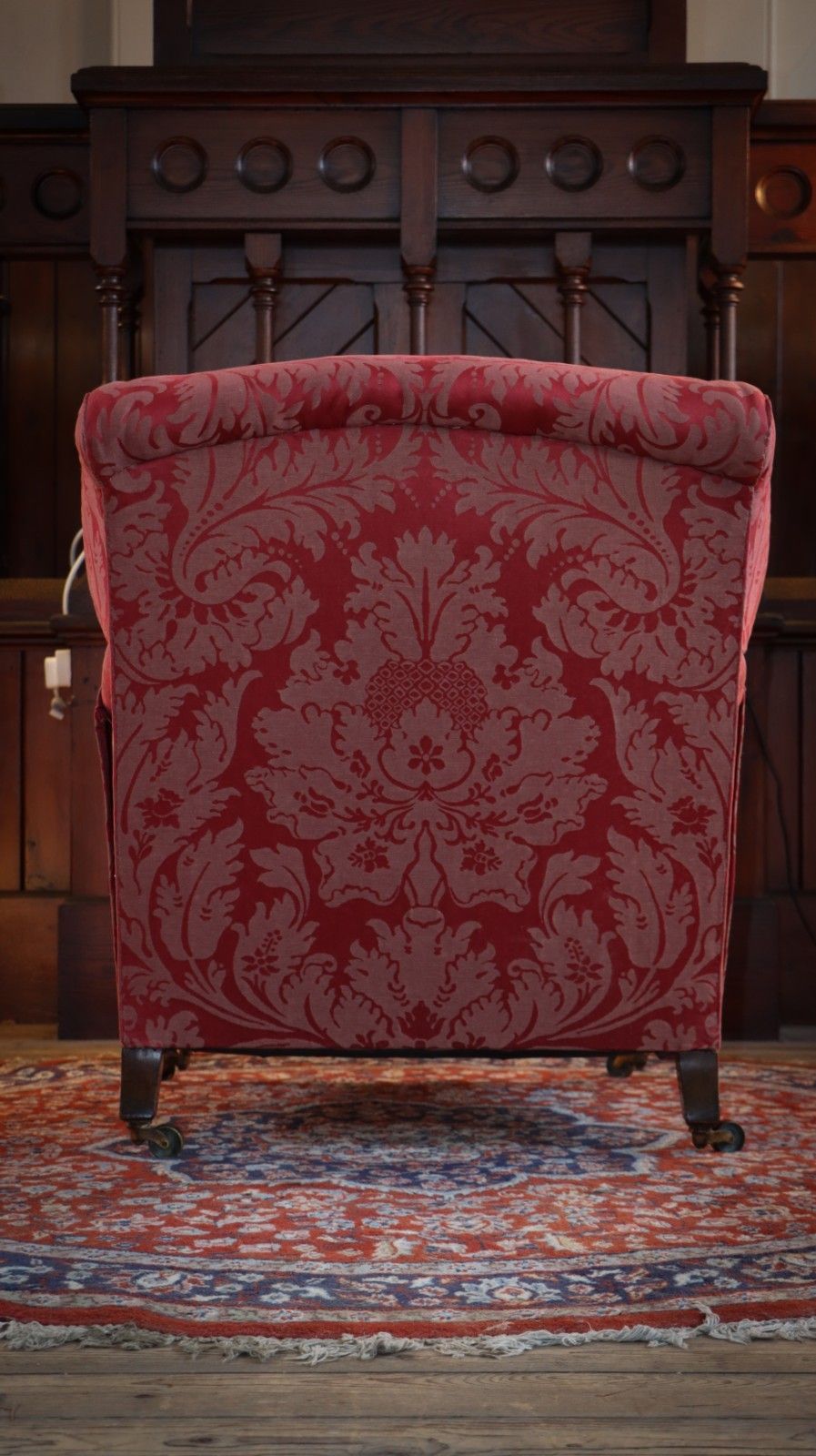 photo furniture Howard & Sons Bridgewater Armchair In Damask Fabric