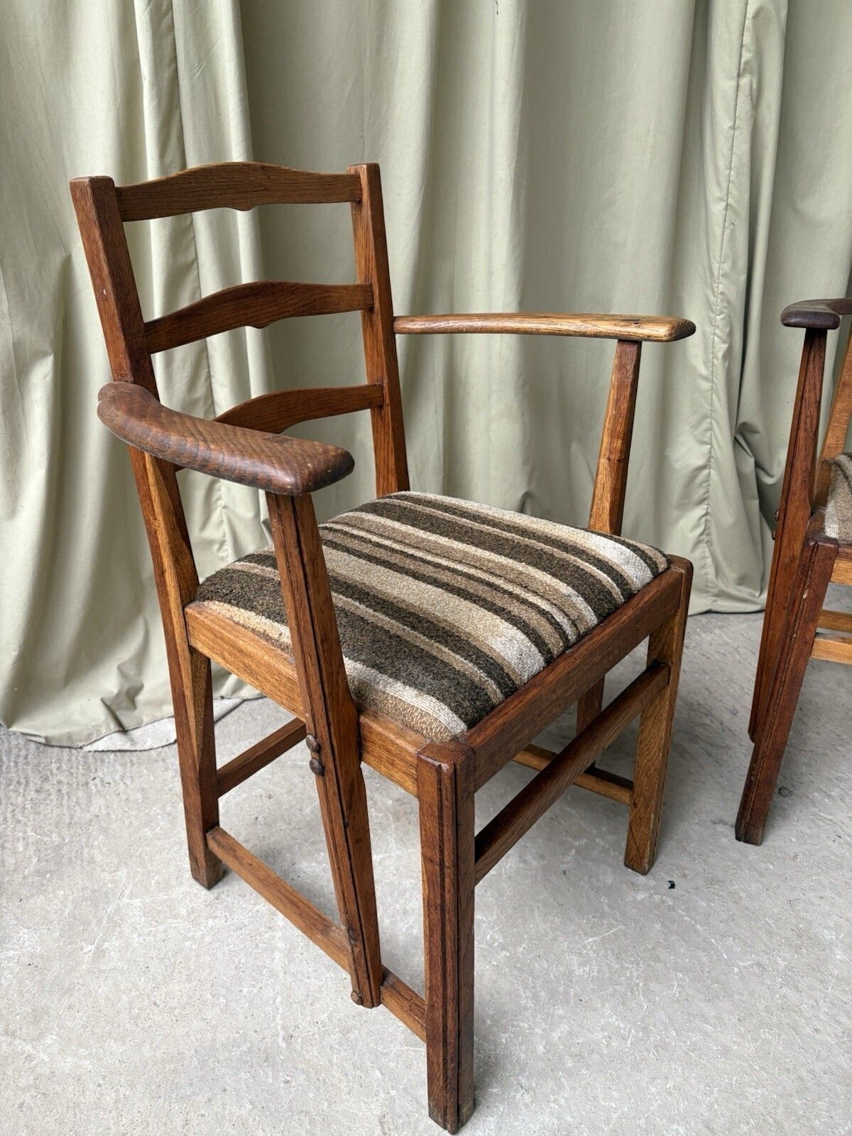 Vtg Early Mid Century Set Of 2 Ercol Penn Carver Armchairs Dining Chairs R1061 photo 166.75