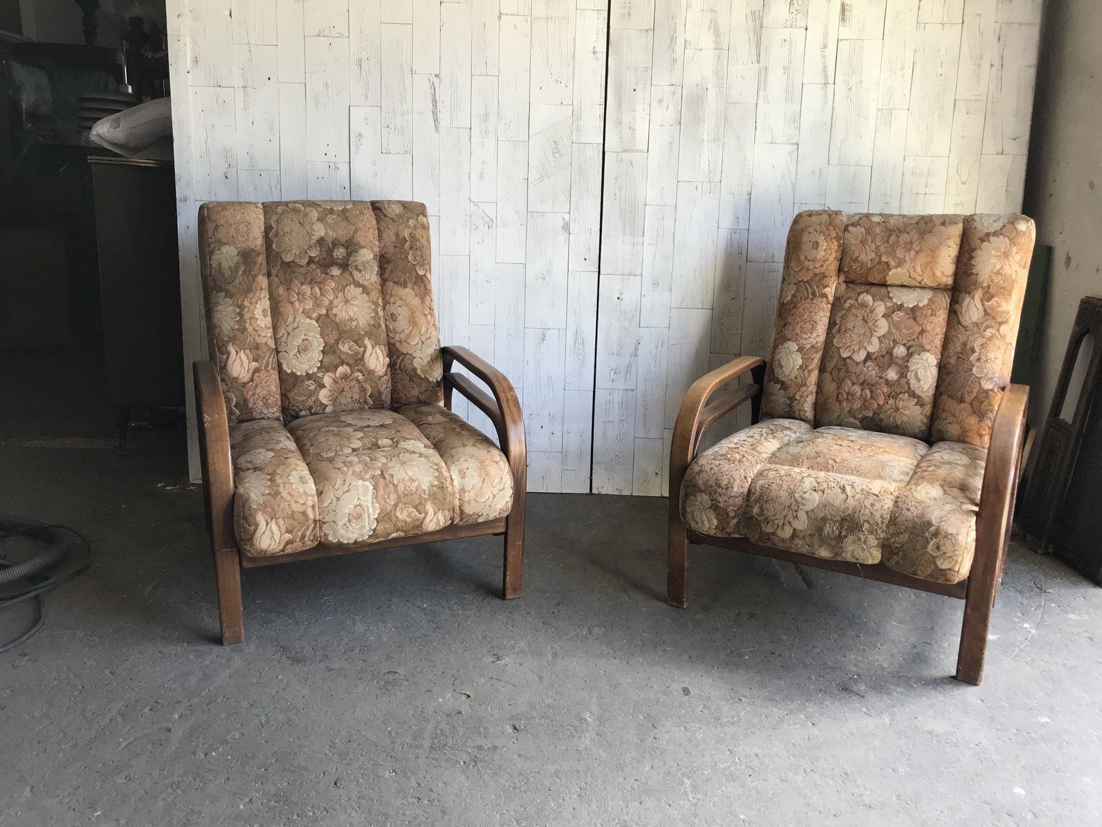 Set Of Vintage Art Deco Armchairs, 1930s
