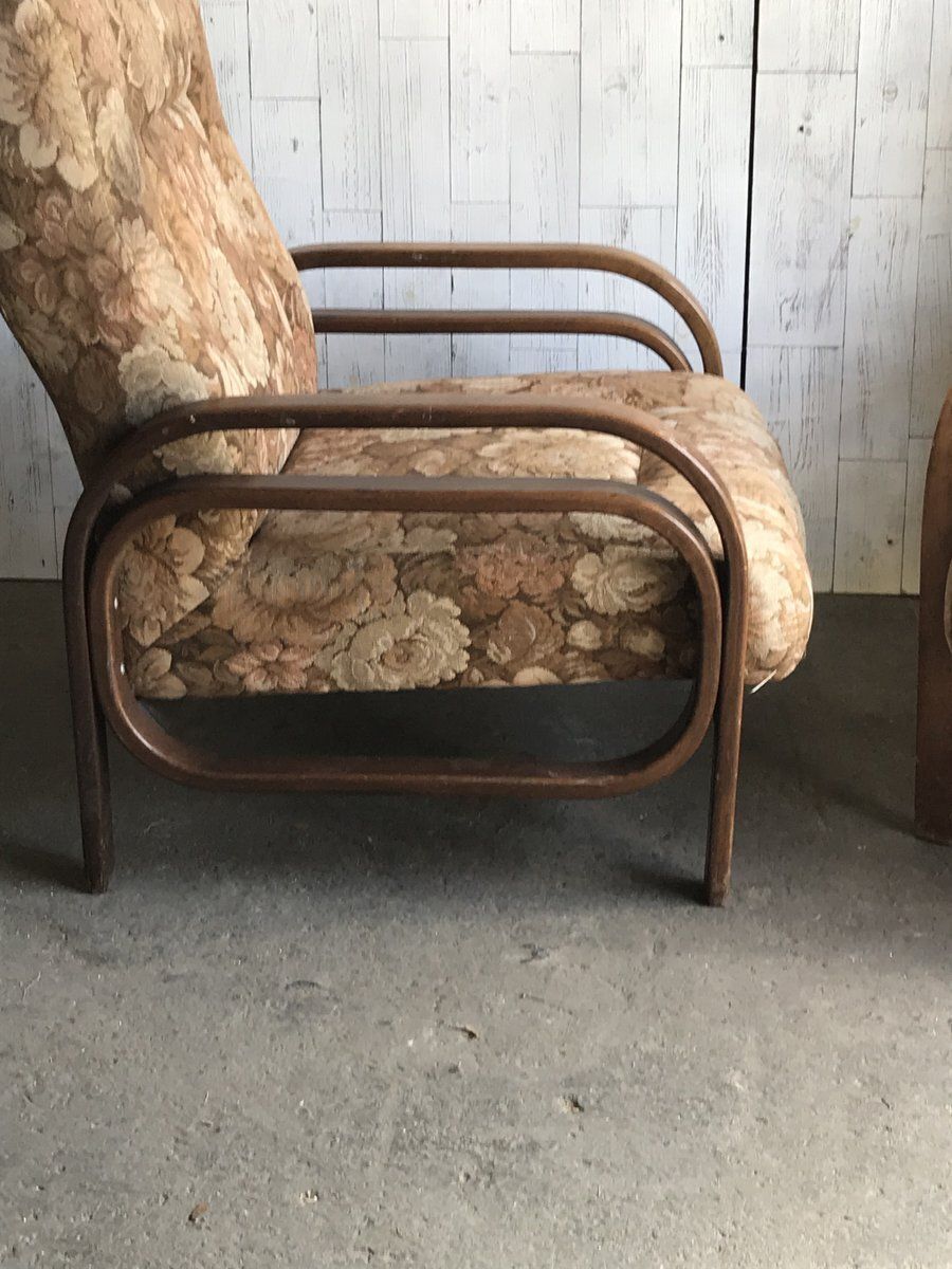 Set Of Vintage Art Deco Armchairs, 1930s photo buy