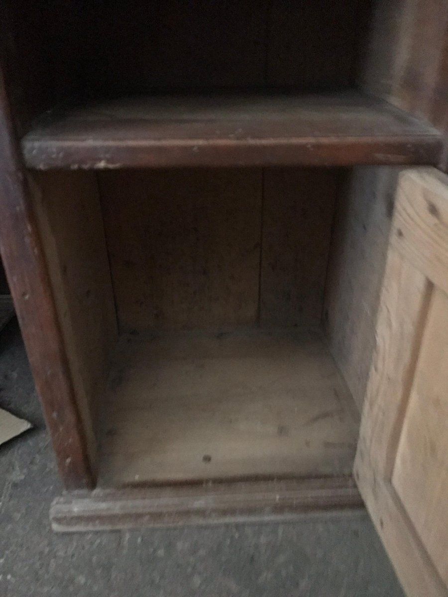 photo furniture Antique Rustic Pine Nightstand