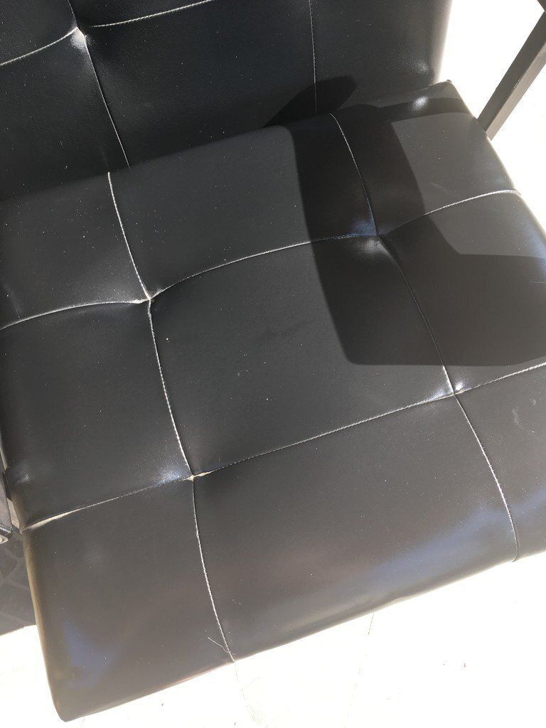 Furniture Mid Century Leather & Metal Hairdresser's Swivel Chair, 1960 photo