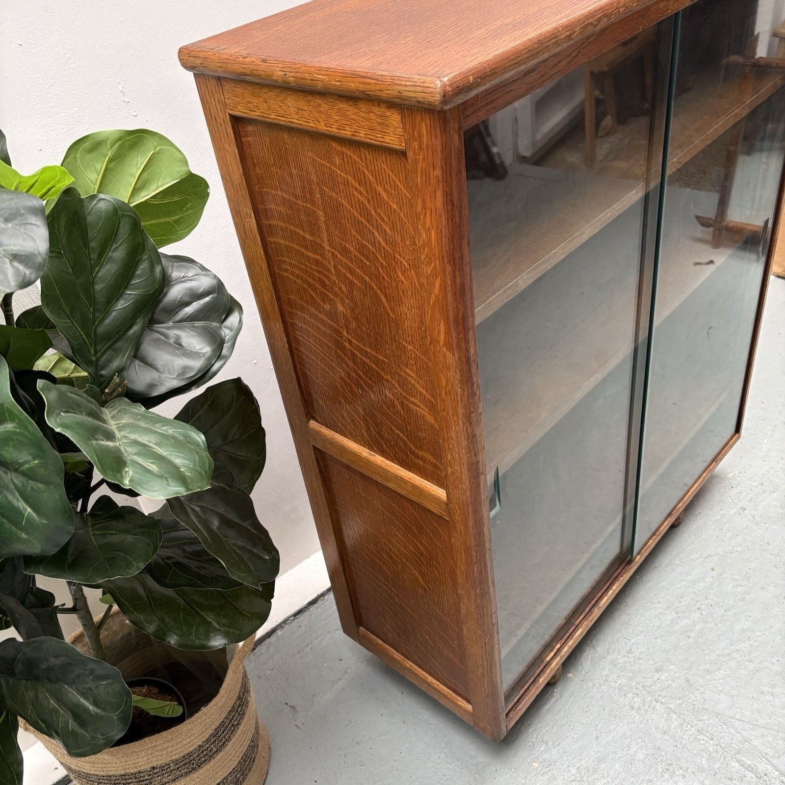 1930s British Astrola A.C Co Ltd  Industrial School Sliding Glass Door Bookcase photo Furniture