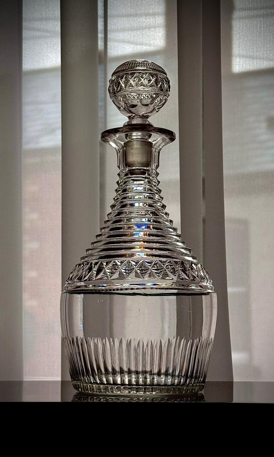 Georgian Cut Glass Decanter With Stopper, England C.1800–1835 photo for sale