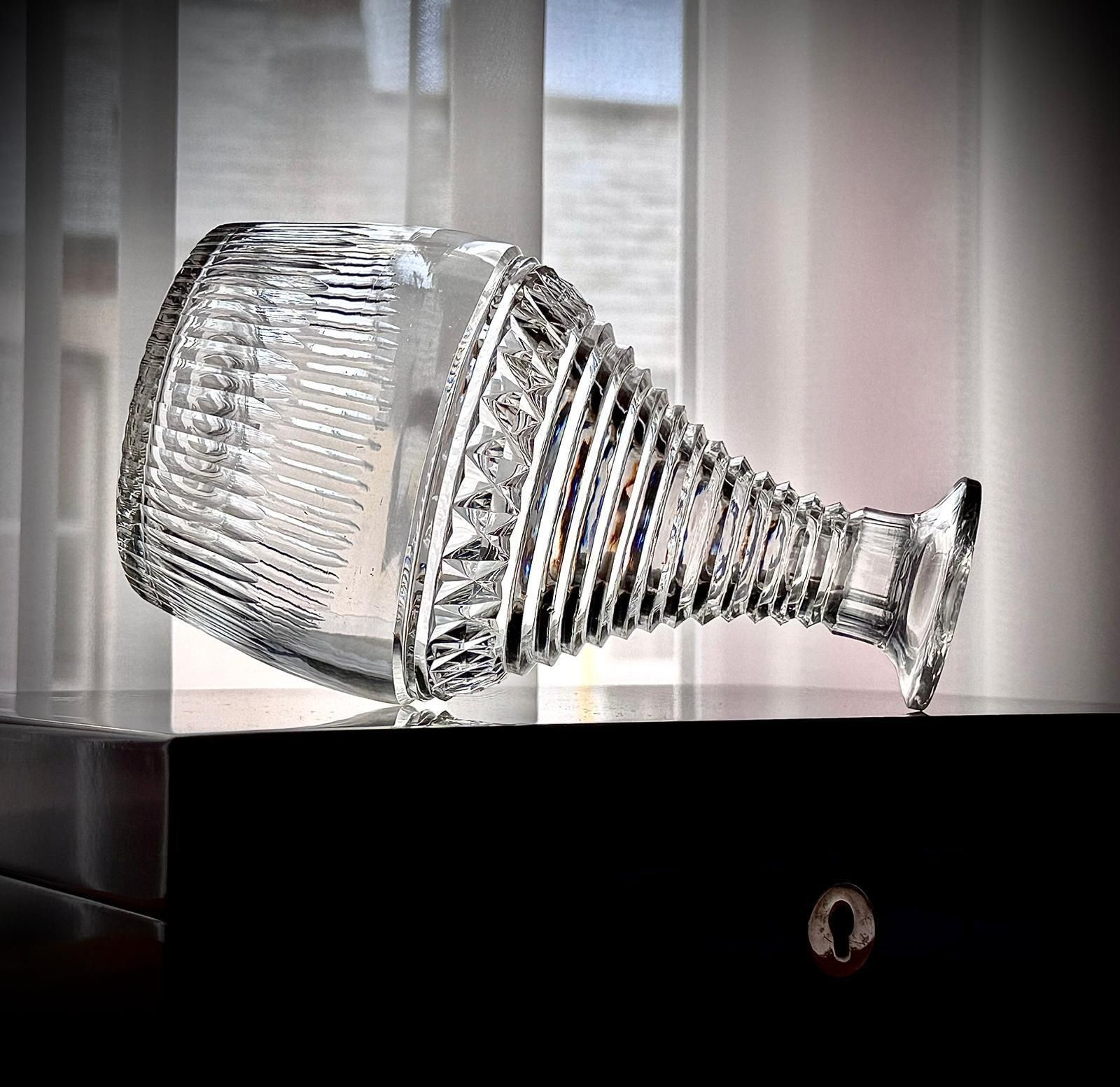 Georgian Cut Glass Decanter With Stopper, England C.1800–1835 photo vinterior
