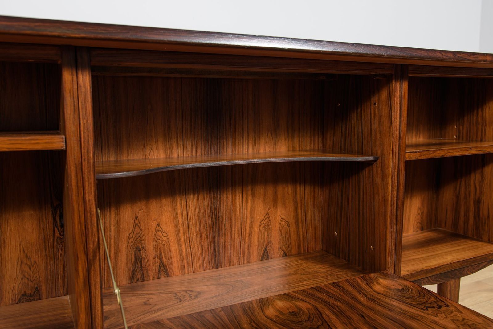 Furniture Mid Century Modern Freestanding Rosewood Desk, Denmark, 1960s photo