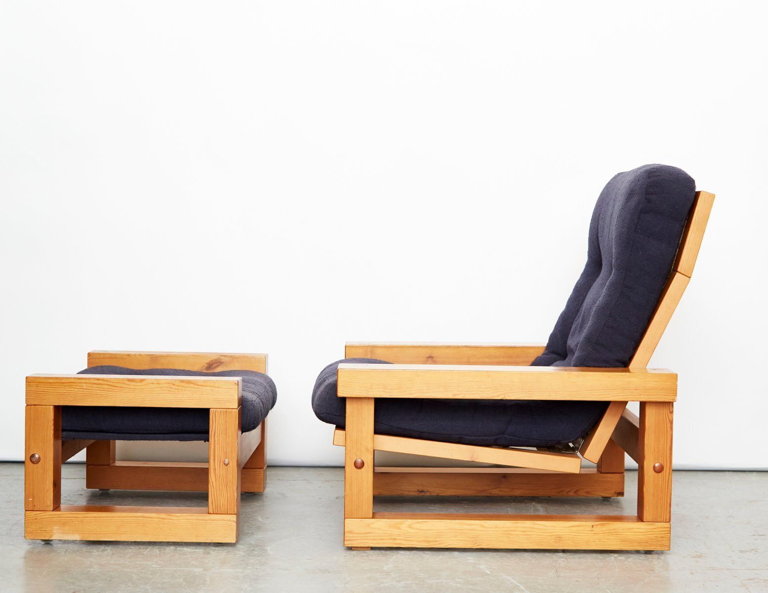 Patron Armchair & Footstool By Christer Lundén For Broby Nya Möbler Ab, 1974, Set Of 2 photo for sale