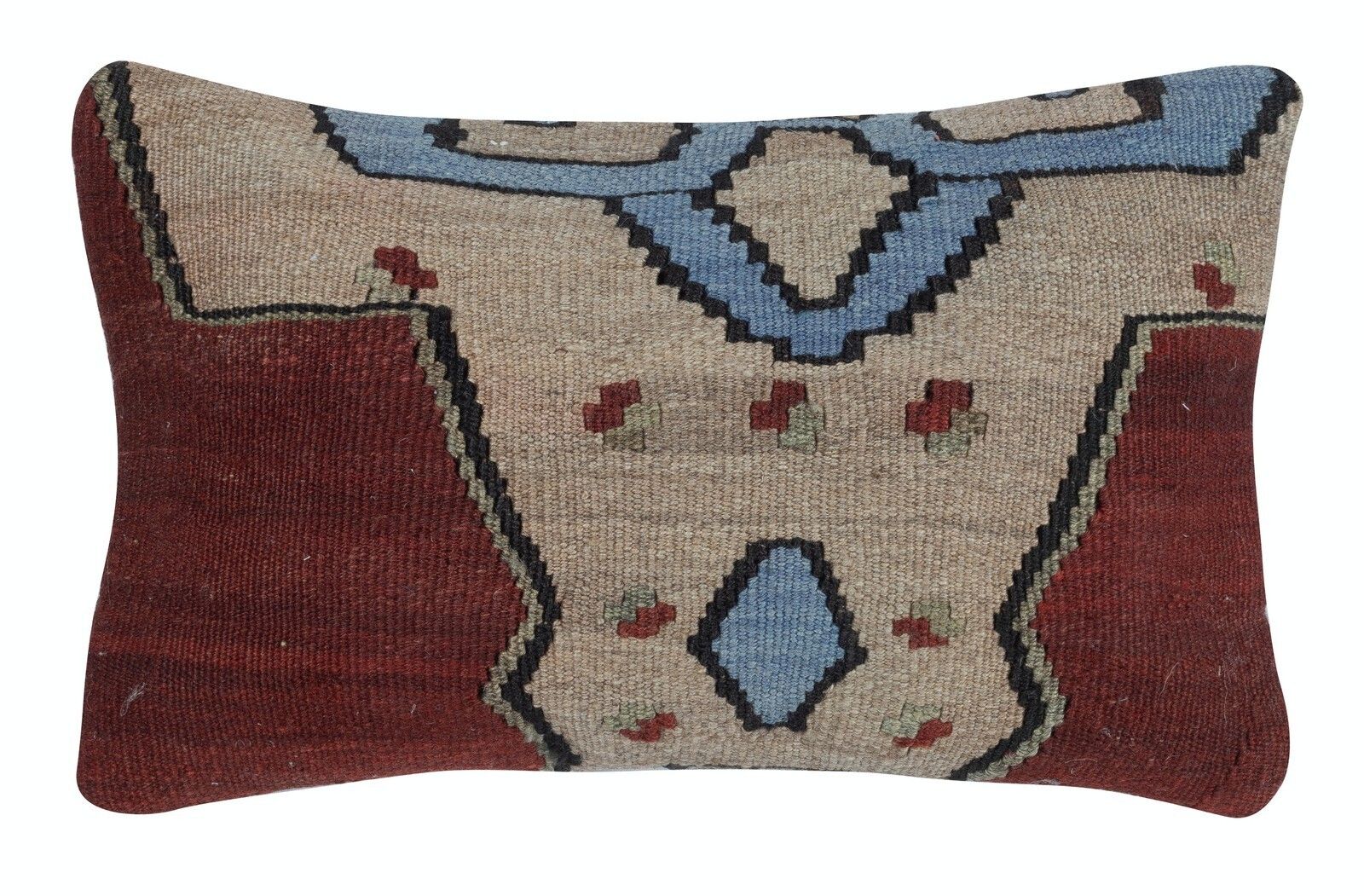 12"X20" Set Of 2   Handmade Wool Kilim Cushion Covers. A Pair Of Lumbar Pillows photo furniture