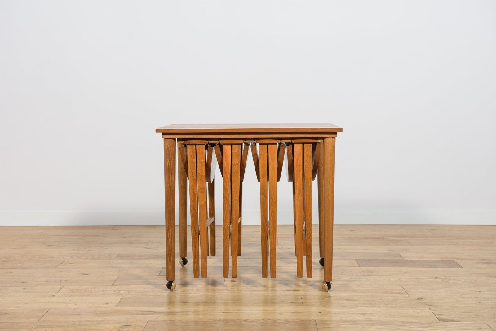 Mid Century Modern Danish Nesting Tables By Poul Hundevad For Novy Domov, Czechoslovakia, 1960s, Set Of 5 photo Furniture