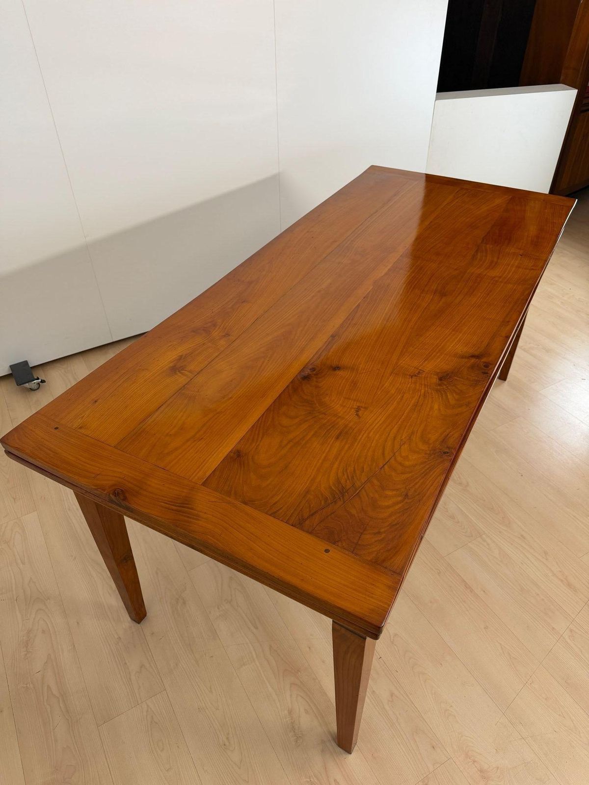 photo for sale Biedermeier Expandable Table, Cherry Wood, Chestnut, France, Circa 1820