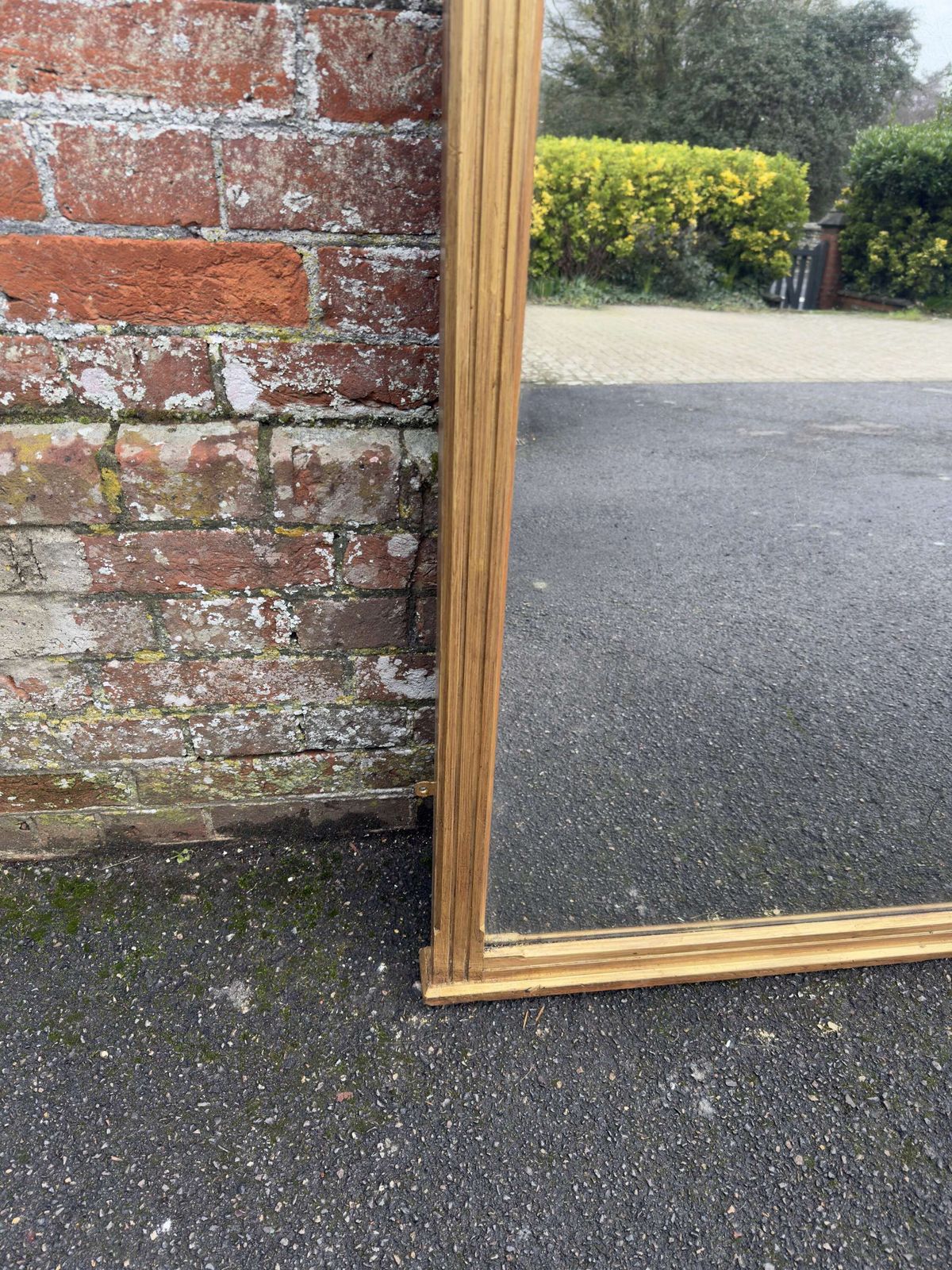 A Wonderful Large Antique English 19th C Gilt Overmantle Mirror. photo 1250.0
